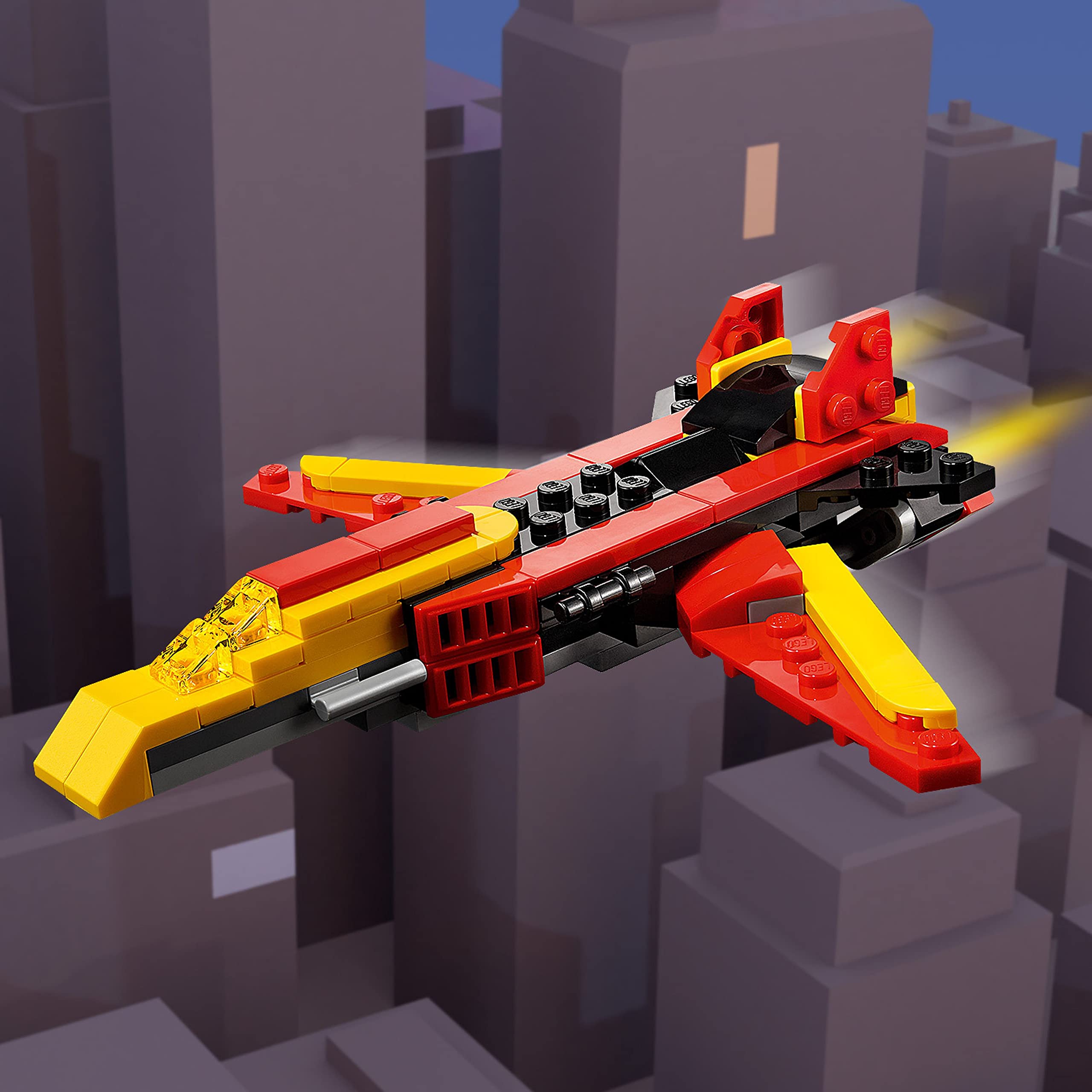 LEGO® Creator 3’ü 1 Arada Süper Robot 31124-7 Yaş ve Üzeri için Oyuncak Robot, Jet Uçağı ve Ejderha