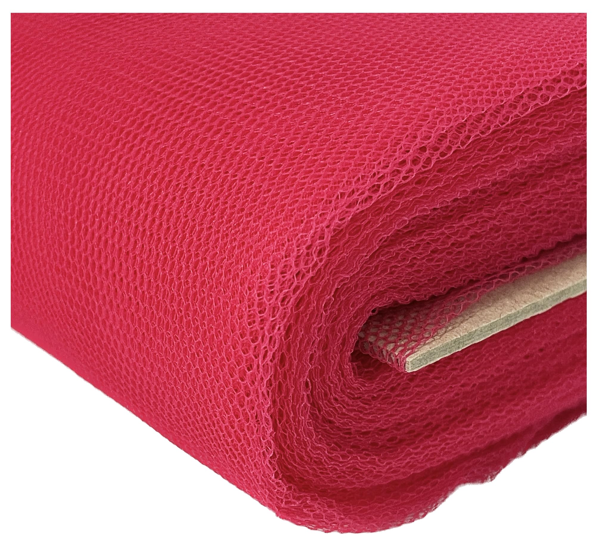 Thefabrictrade Cherry Sheer Dress Net Mesh Fabric Tutu Tulle Mesh Dancewear Stiff Flare Free Nylon Wedding Bridal Veil Material 150Cm Wide (300 X 150Cm / 118" X 60", )