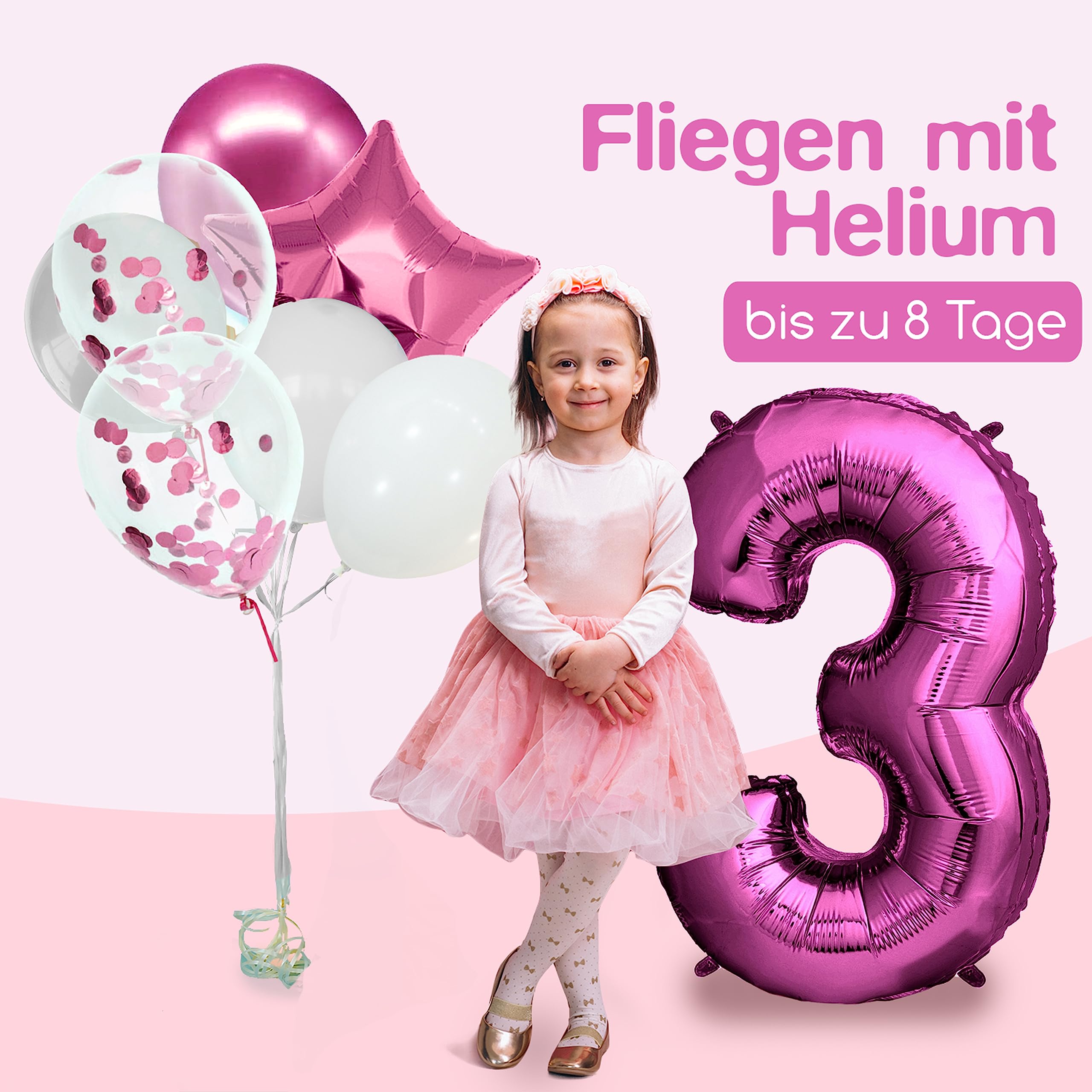 OFFCUP Digitale Ballon-101 CM, Helium Nummer Verjaardags ballonnen XXL Blauw 40 inch, Ballon Decoratie Voor Verjaardagen, Feesten, Bruiloften, Bedrijfsviering (#18