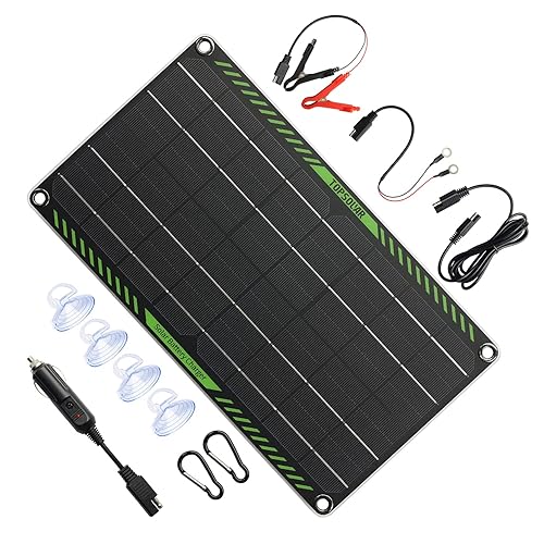cigarette lighter solar trickle charger Snapklik.com : 10 Watt 12 Volt Solar Trickle Charger 10W 12V Solar Panel  Car Battery Charger Portable Solar Battery Maintainer For Car Motorcycle  Boat Marine RV + Cigarette Lighter Plug Alligator Clip