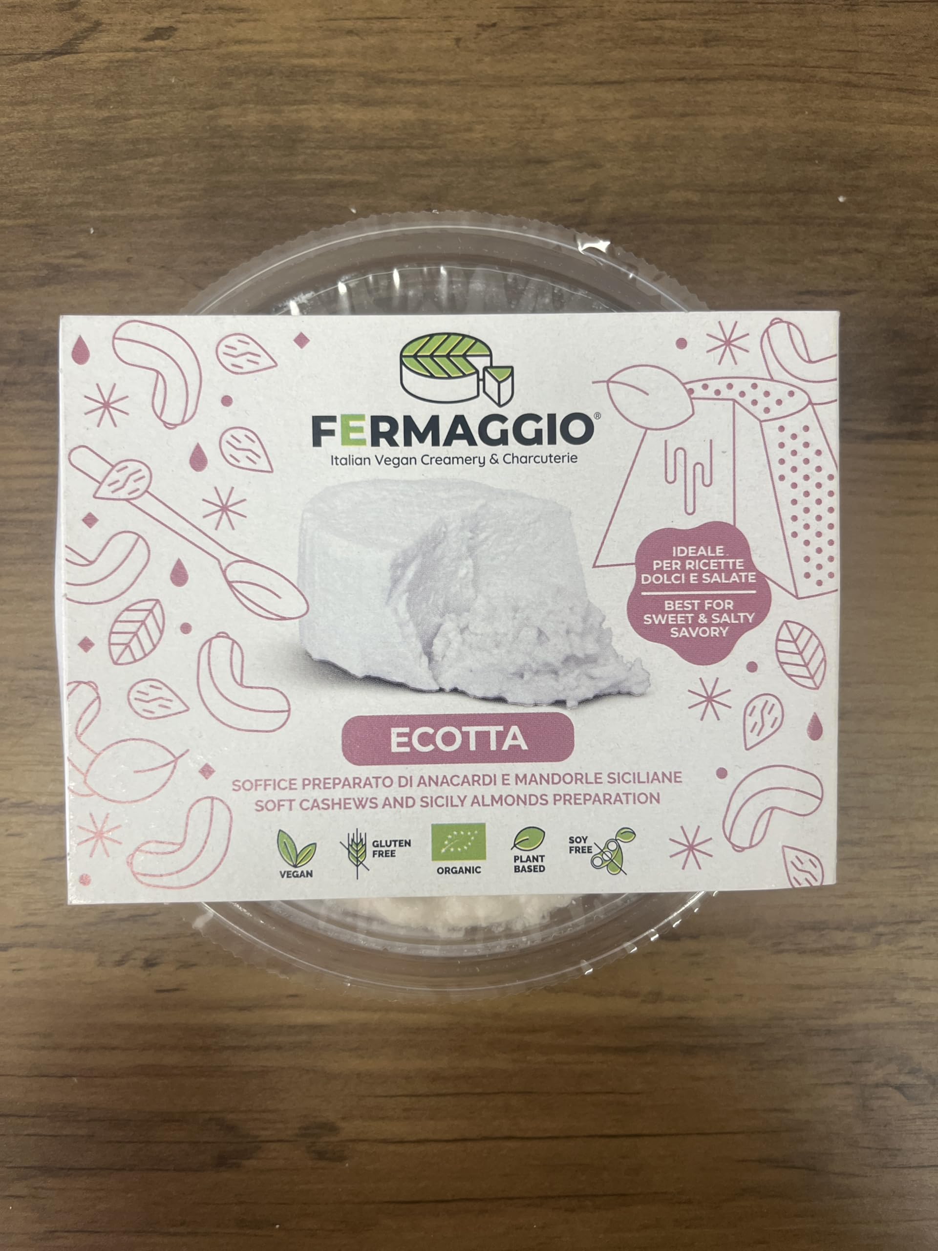 Ecotta Fermaggio - 140g - Ricotta Vegetale Gourmet
