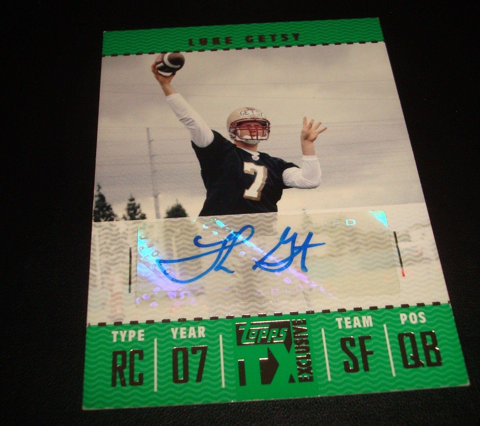 Luke Getsy 49ers Akron 2007 Topps TX Exclusive Rookie Certified Autograph JG - Football Autographed Rookie Cards