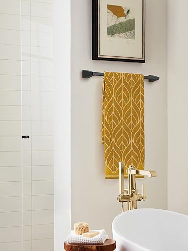 Miniatura 2 de Amerock BH36004MB  Toallero negro mate  Toallero de 24 pulgadas (24.016 in)  Blackrock  Toallero de baño  Accesorios de baño  Accesorios de baño