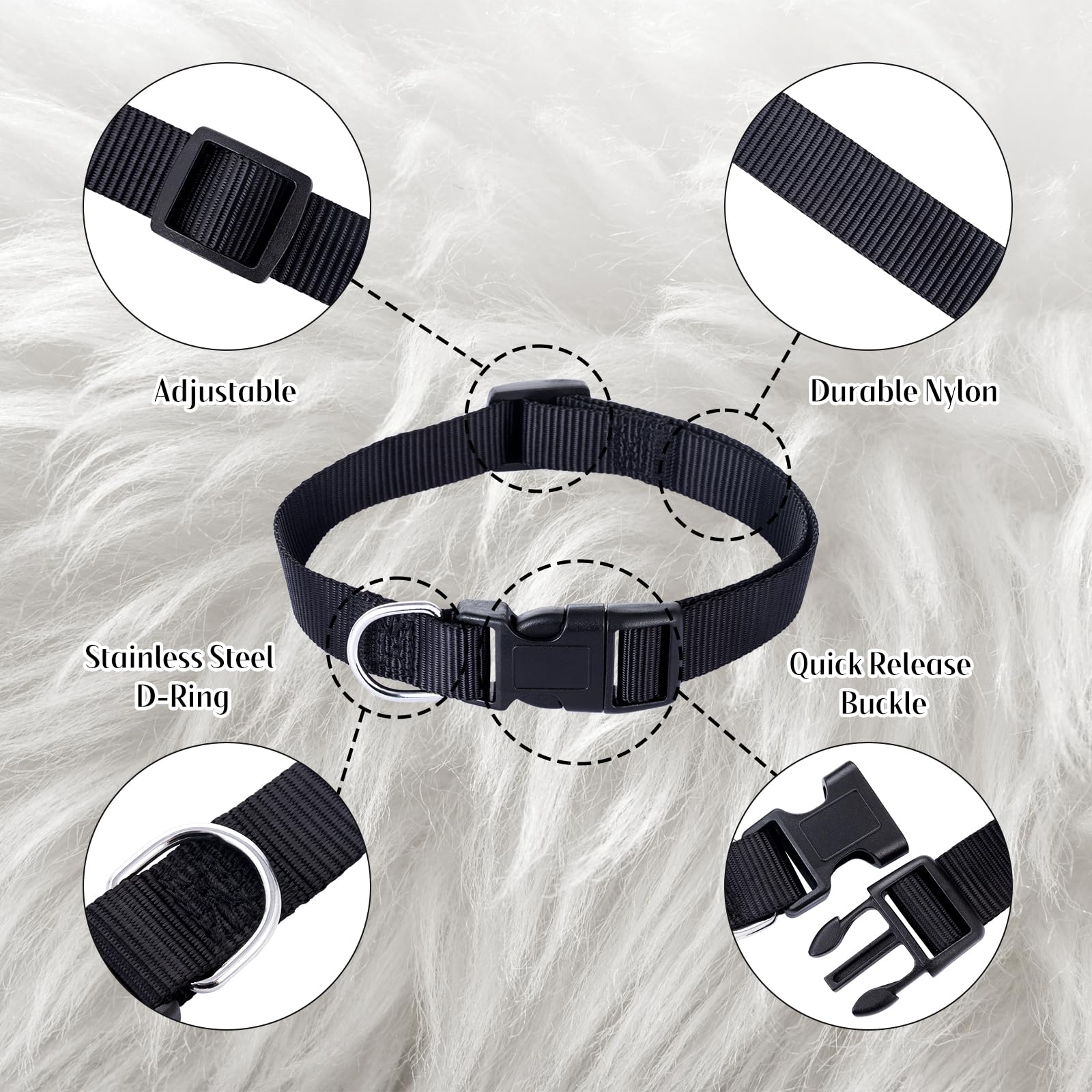 28 Stück Ziegenhalsbänder mit Ohrmarken, für Kuh, Schaf, Hunde, Ziegenohrmarken mit verstellbarem Nylon-Halsband, Set mit Haustier-Vieh-Ohrmarke zum Markieren, Kuh, Ziegenschaf (Rosa)