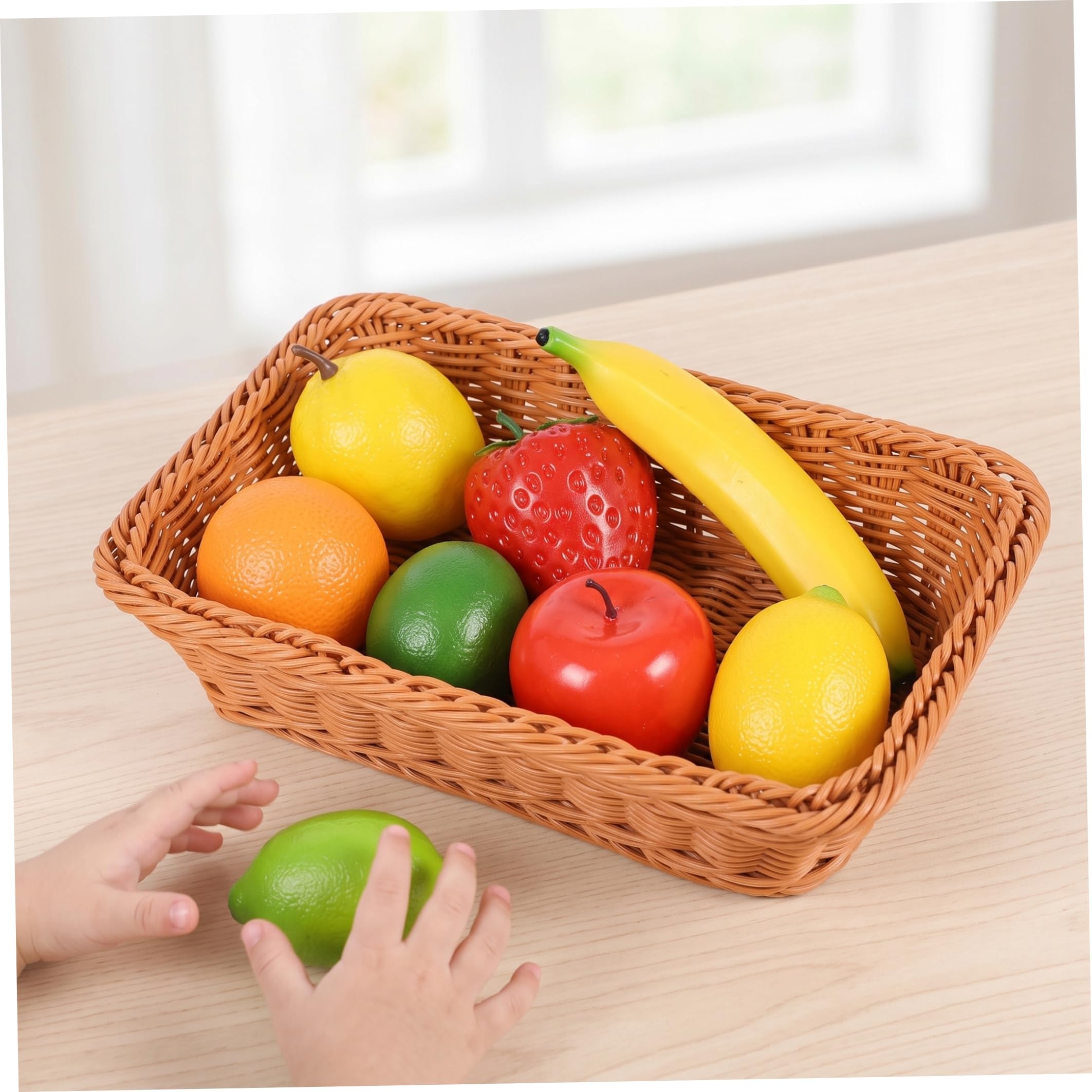 Strumenti musicali per bambini, set di shaker per frutta da 7 pezzi con cestino