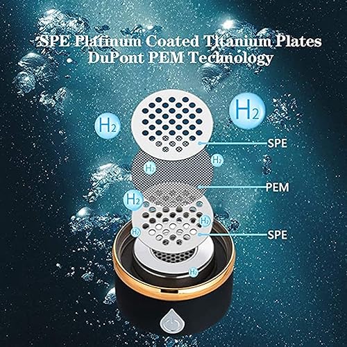 Miniatura 4 de Generador de botellas de agua de hidrógeno, ionizador de agua de hidrógeno portátil, máquina de agua de hidrógeno recargable de 12.8 fl oz para el