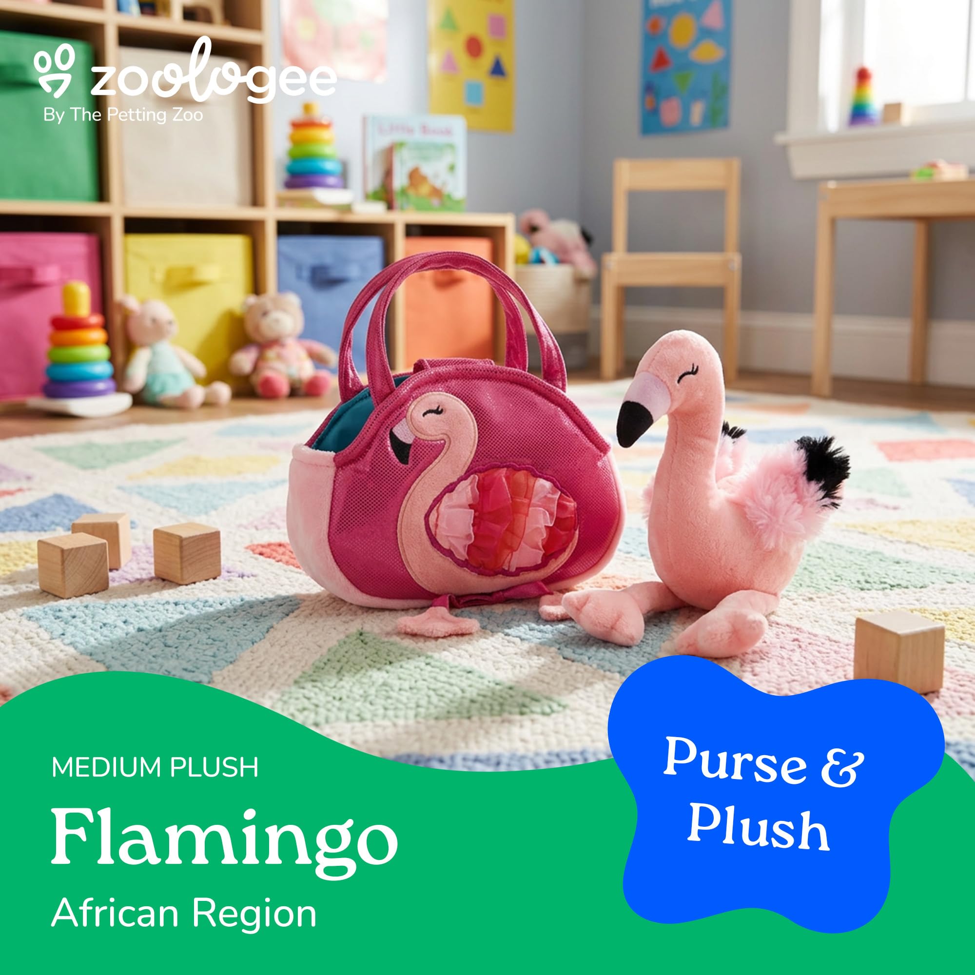 Amazon.co.jp: The Petting Zoo フラミンゴぬいぐるみと財布のセット