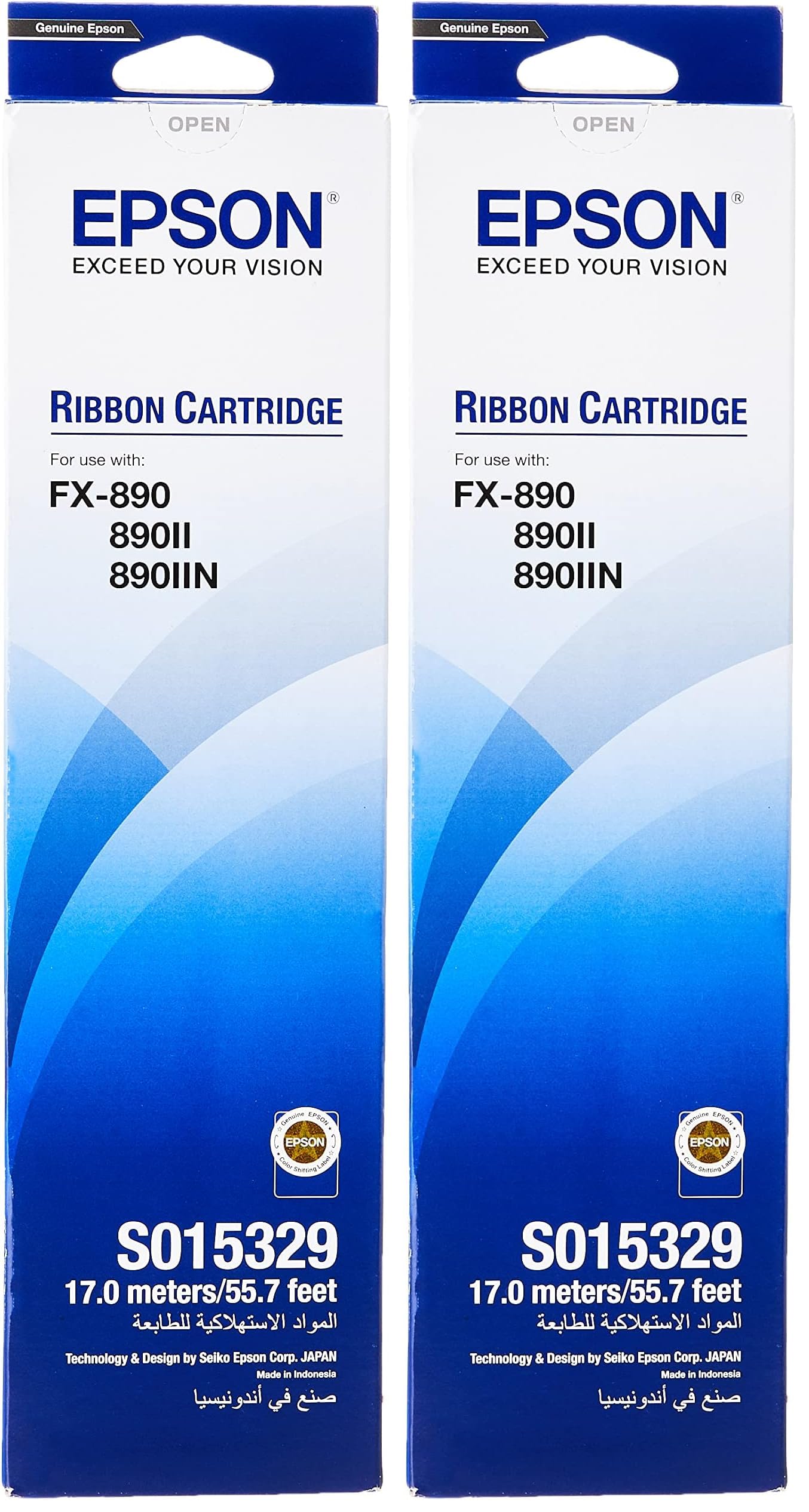 Epson C13S015329 Nastro, Nero (Confezione da 2)