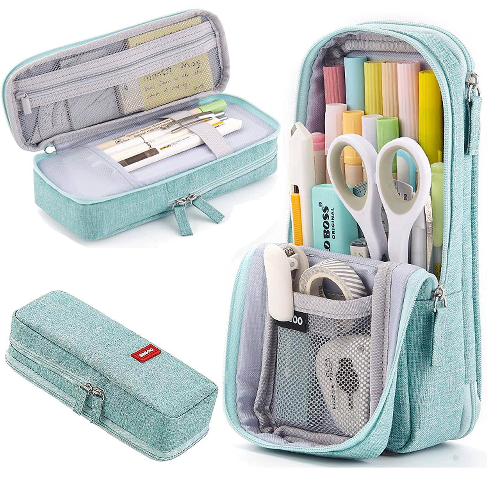 Amazon | 筆箱 大容量 ペンケース 立て られる 筆箱 多機能 ポーチ