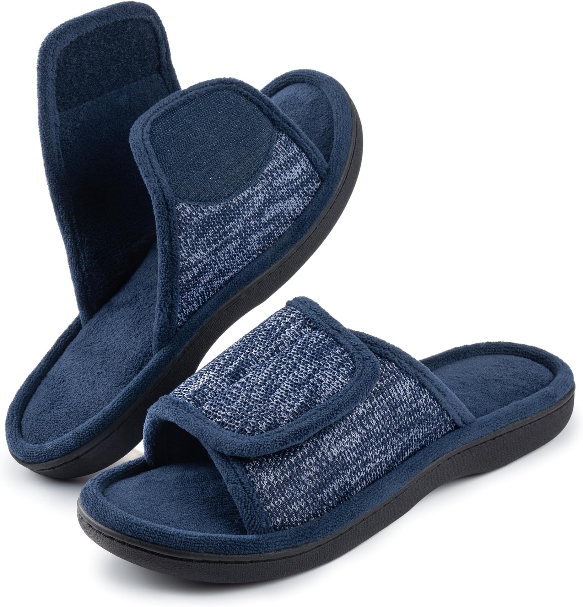 Men's Adjustable Wrap Memory Foam Slide Slipper