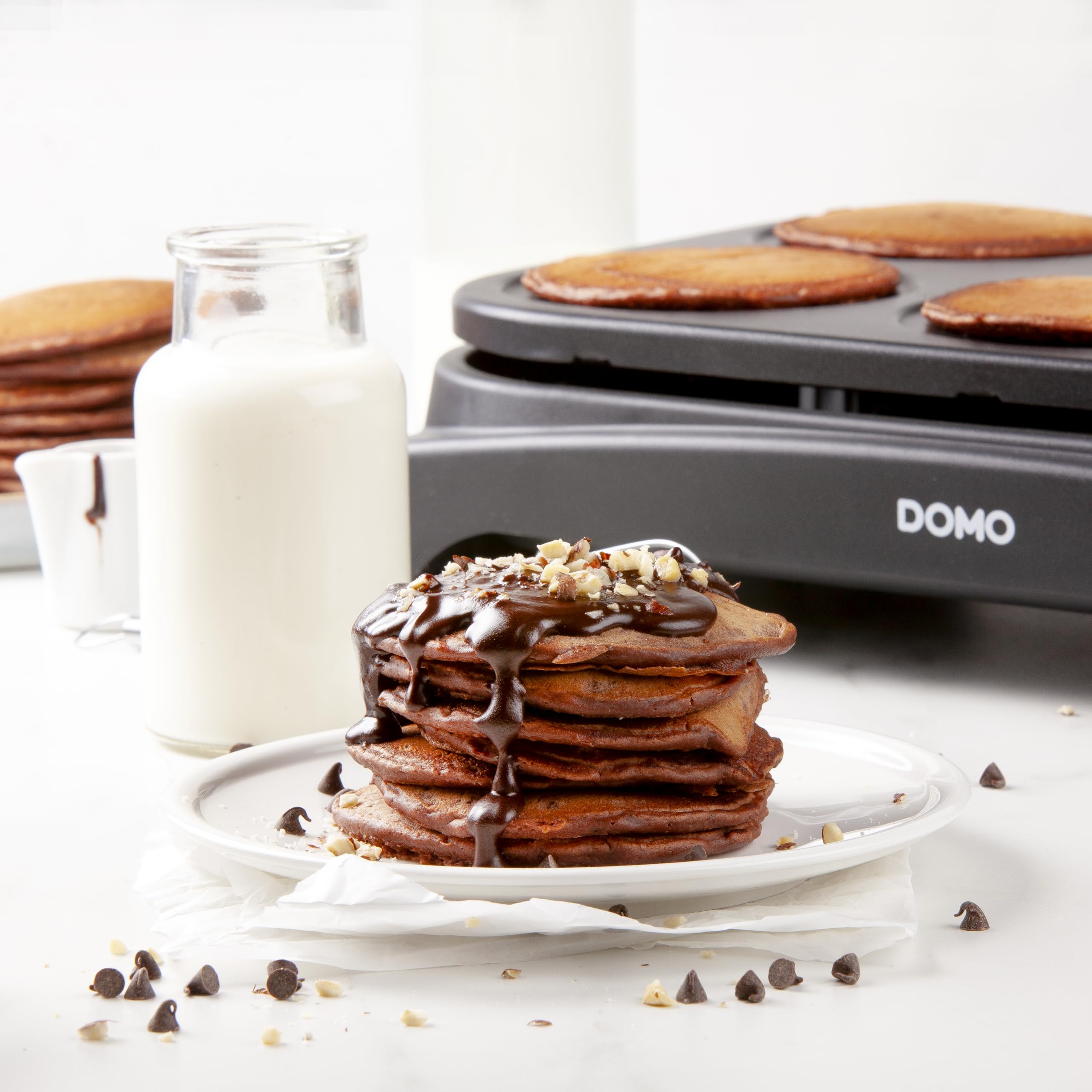 Domo DO8709P, Crepera para 6 Panqueques, 1000 W