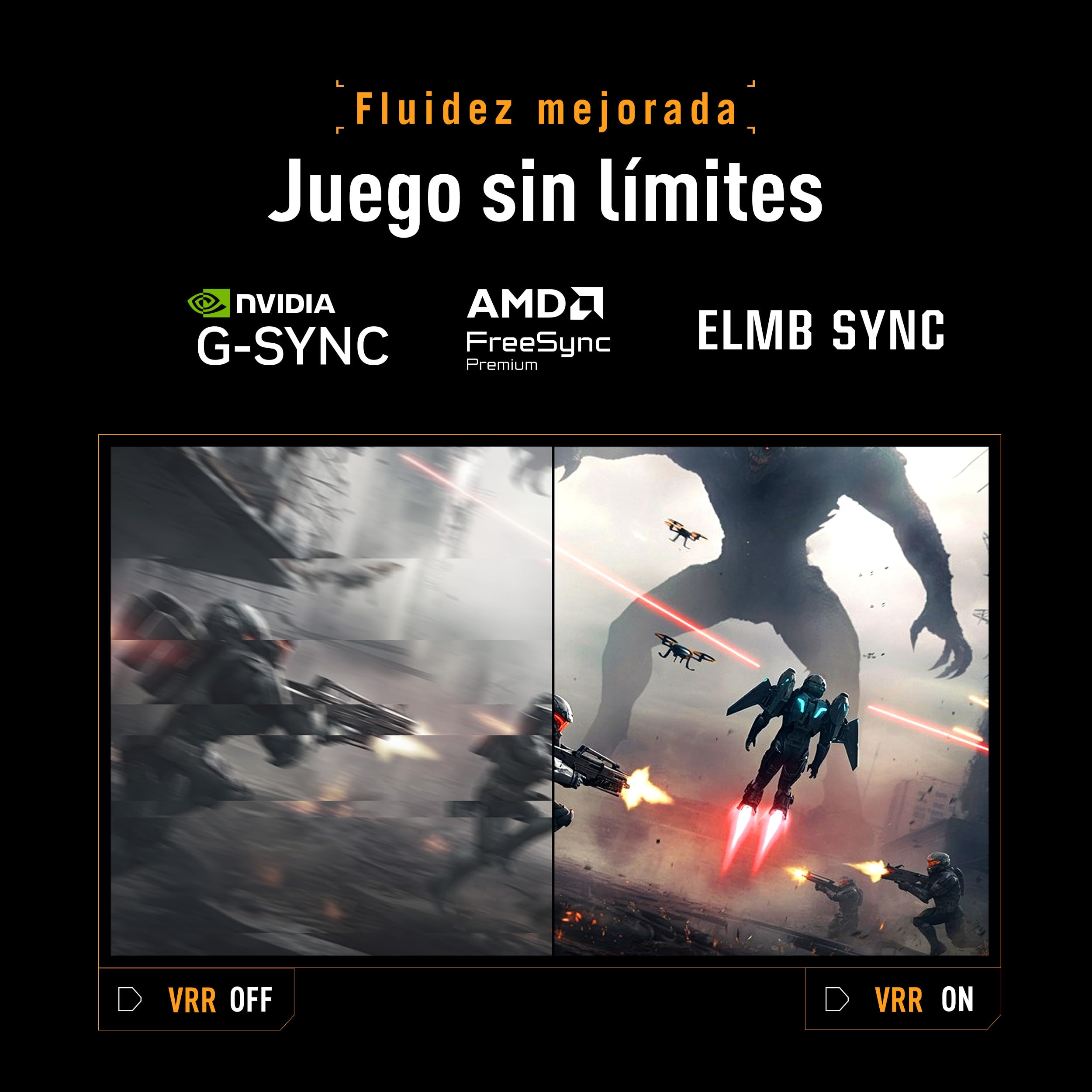 ASUS TUF Gaming VG279QML5A - Monitor de 27", Panel Full HD Fast IPS, 240Hz, 0,3 ms, G-Sync, AMD FreeSync Premium, ELMB Sync, 99% sRGB, Ajuste de Altura, DisplayWidget Center, AI Gaming