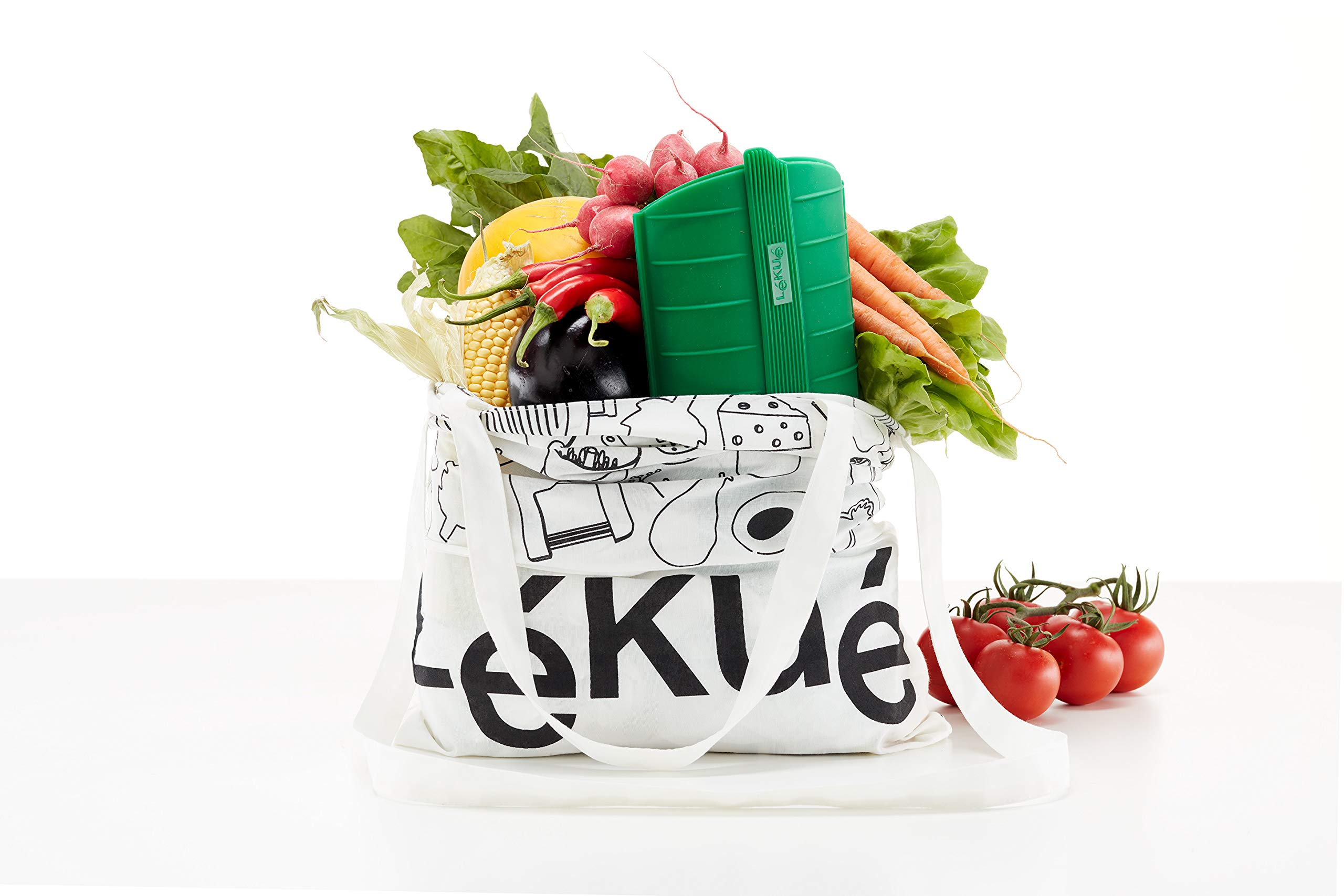 Lékué Estuche de Vapor Green Shopper Kit, Silicona