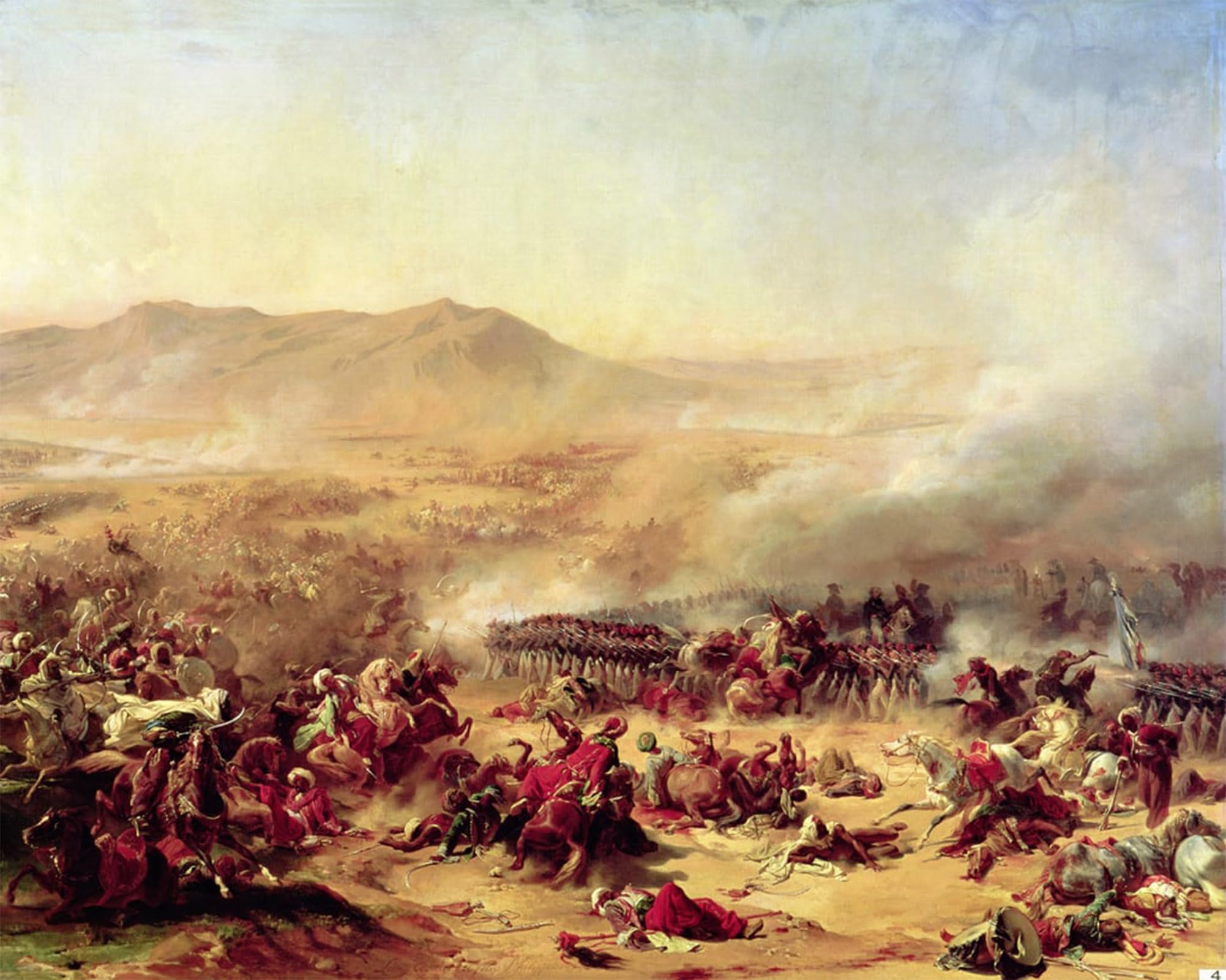 ARTXLXXBN Famous Prints Artwork Pictures Poster Painting Art the Battle of Mont Thabor Th April by Felix Philippoteaux Artwork Landscape Pictures for Home Decor 60x90cm