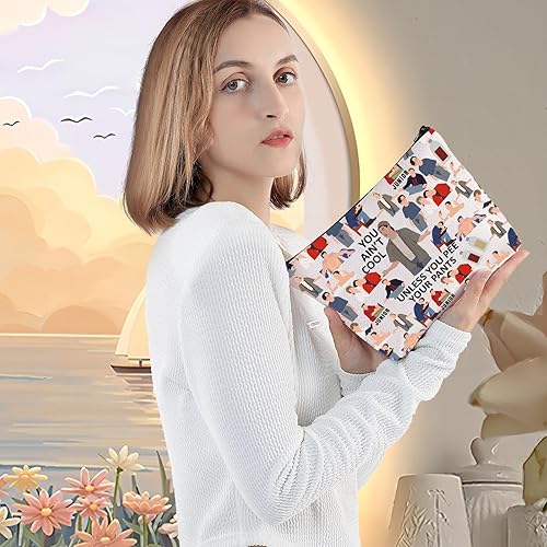 Miniatura 5 de LEVLO Divertida bolsa de maquillaje para cosméticos Madison Adam Sandler con cita de regalo You Aint Cool a menos que orines tus pantalones bolsa de