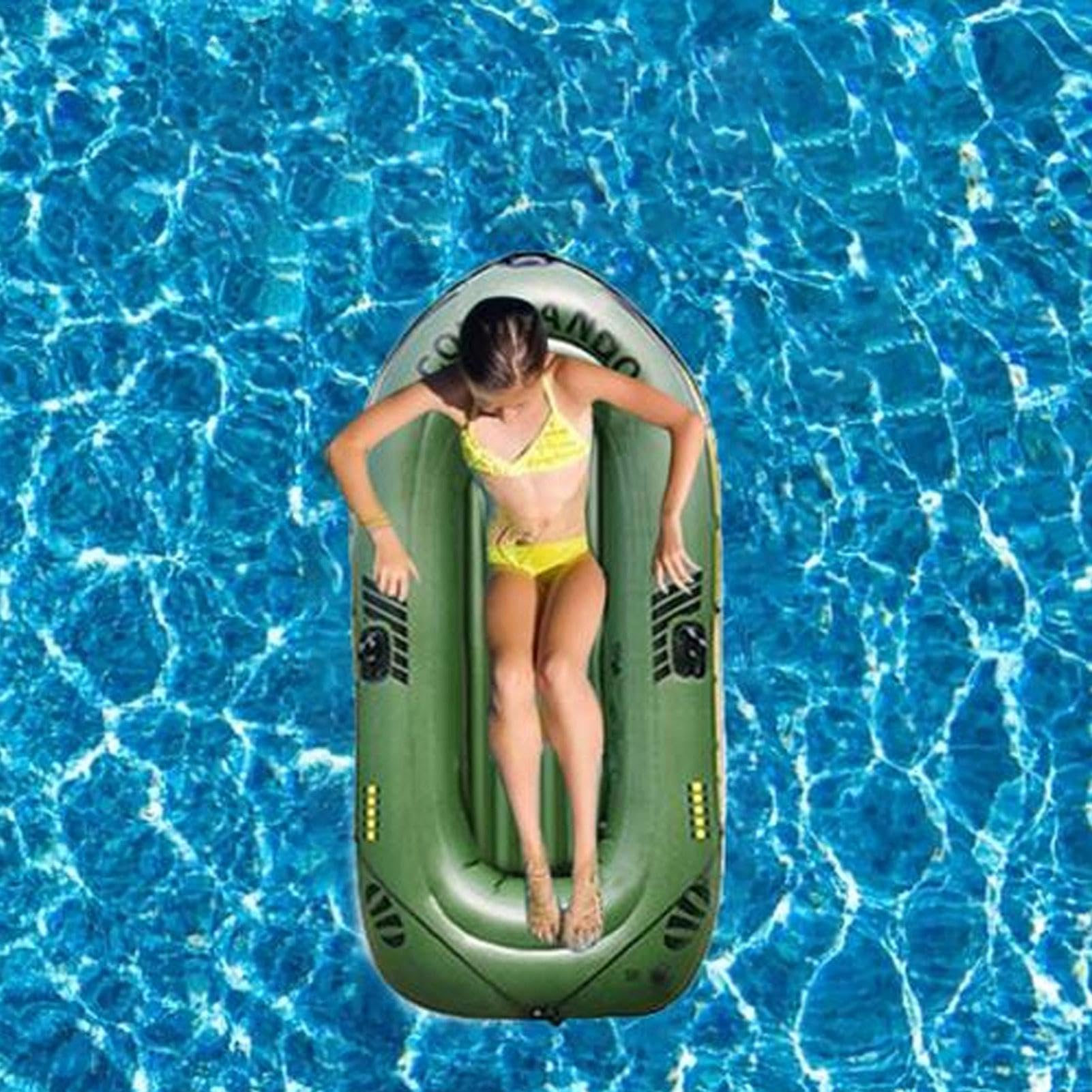 Barco De Pesca Inflable,Barco Inflable,Barco Flotante Para Deportes Acuáticos | Kayak De Senderismo Para 2 Personas/3 Personas, Barco Portátil, Deporte De Radeau, Kayak Para Lagos, Pesca, Costa