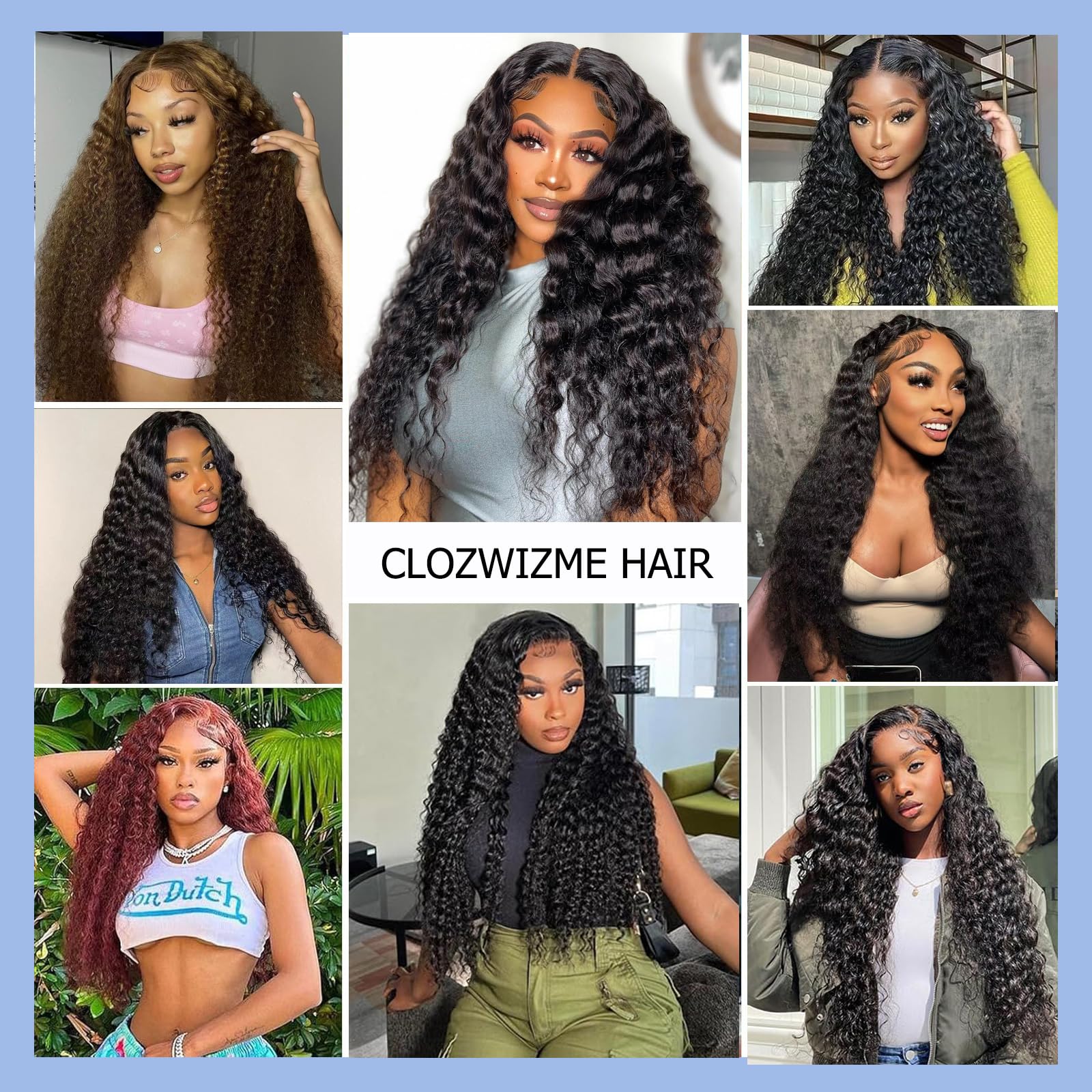 Amazon.com : Deep Wave Human Hair Bundles 18 20 22 Inch Deep  display picture 1
