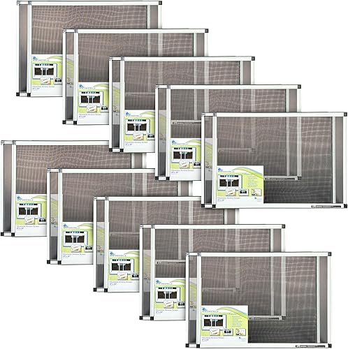 Miniatura 12 de Fenestrelle Pantalla Extensible para Ventana – 10″ H × 19″–36″ W Horizontal, Pantalla para Ventana Ajustable de 2 Direcciones con Malla de Fibra