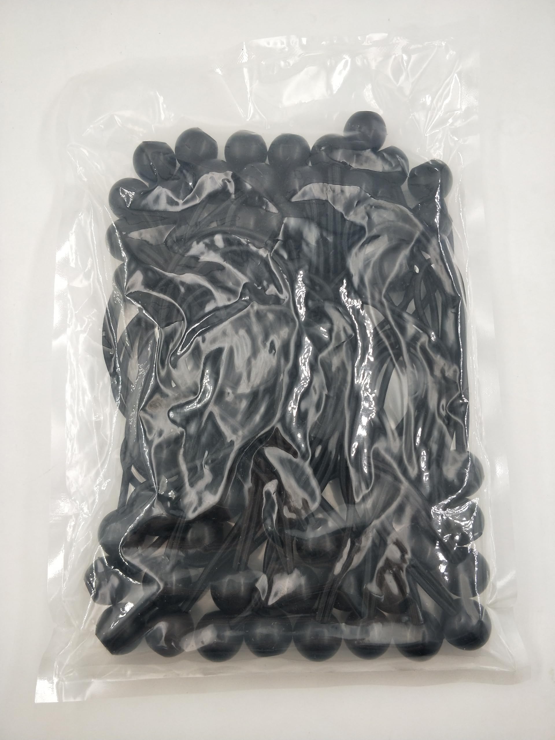 50 Piezas Tensores Elásticos,Tensor Bola Tensores,Tensor de Goma,Tensor Elastico,Cuerda Elástica para Lonas,Pabellones,Tiendas de Campaña,Camping