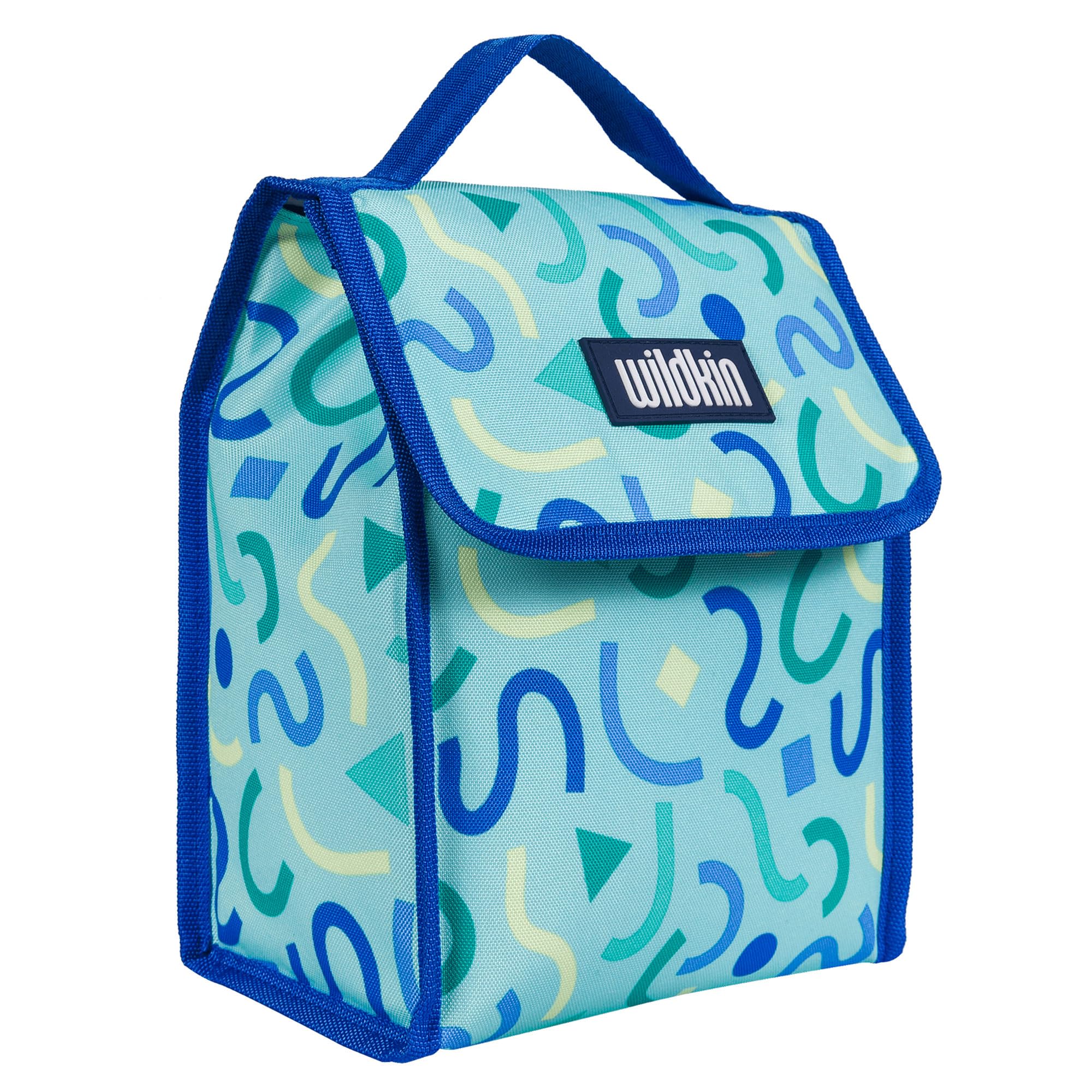 Wildkin Kids Insulated Lunch Bag – Reusable, Ideal for Hot/Cold Snacks, School & Travel - Confetti Blue