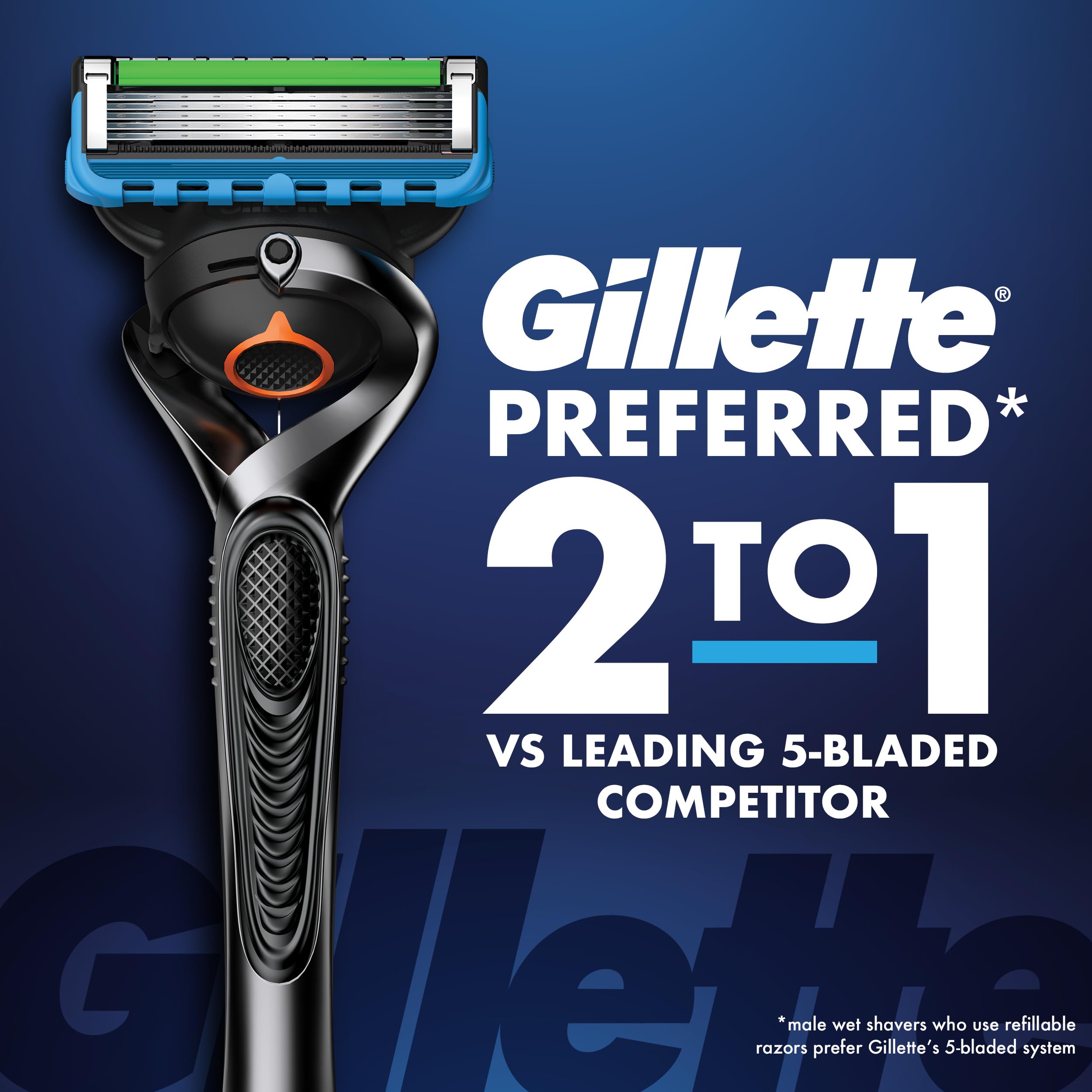 Gillette Fusion5 ProGlide Razor for Men, 12 Blade Refills with Precision Trimmer