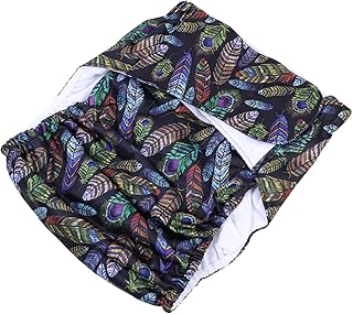HEALLILY Fraldas Masculinas Fraldas Para Homens Adultos Fraldas Masculinas Adulto Onsie Incontinência Pano Fralda Reutilizável Pós-Parto Roupa Interior Poliéster Colorido Fralda Lavável