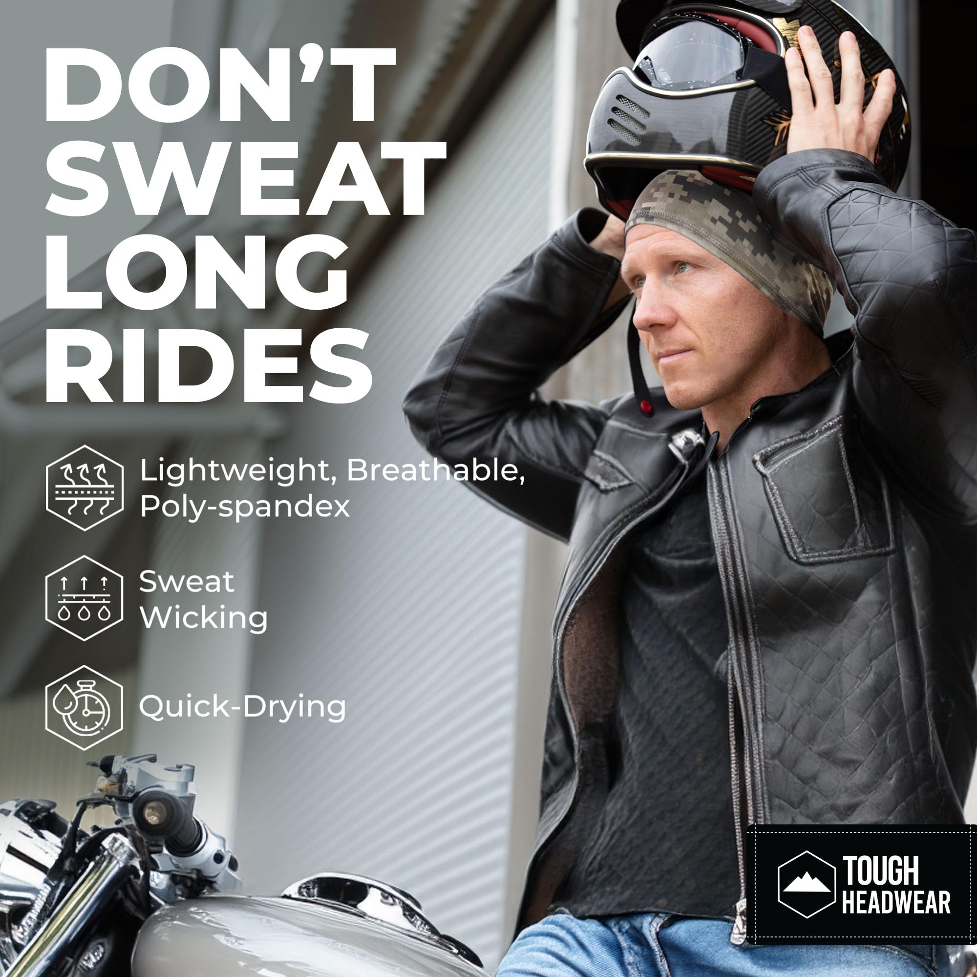 Doublure de casque rafraîchissante pour homme – Pour moto, vélo, football et doublure rigide – Absorbe la transpiration