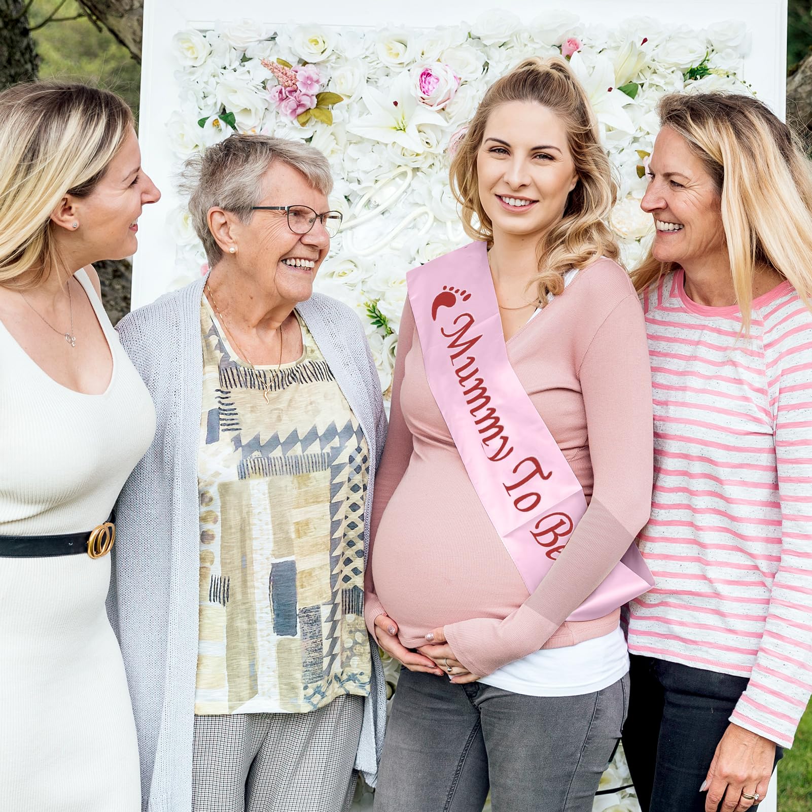 Fasce Baby Shower 'Mummy To Be' E 'Daddy To Be' - Decorazione Festa In Rosa E Blu, Ideale Per Rivelazione Genere - Foto 3