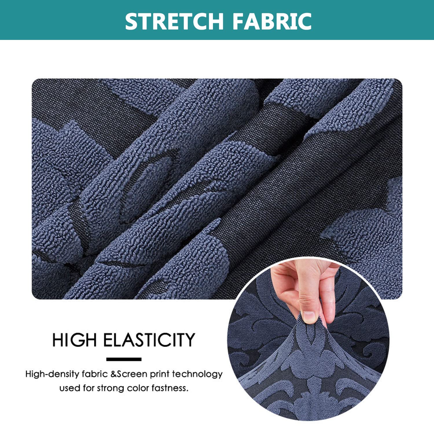 Stretch-Bezug for Bürostühle Mit Hoher Rückenlehne, Waschbar, Abnehmbar, rutschfest, Schonbezug for Schreibtischstühle Strapazierfähigem Reißverschluss(Dark Brown,Large)