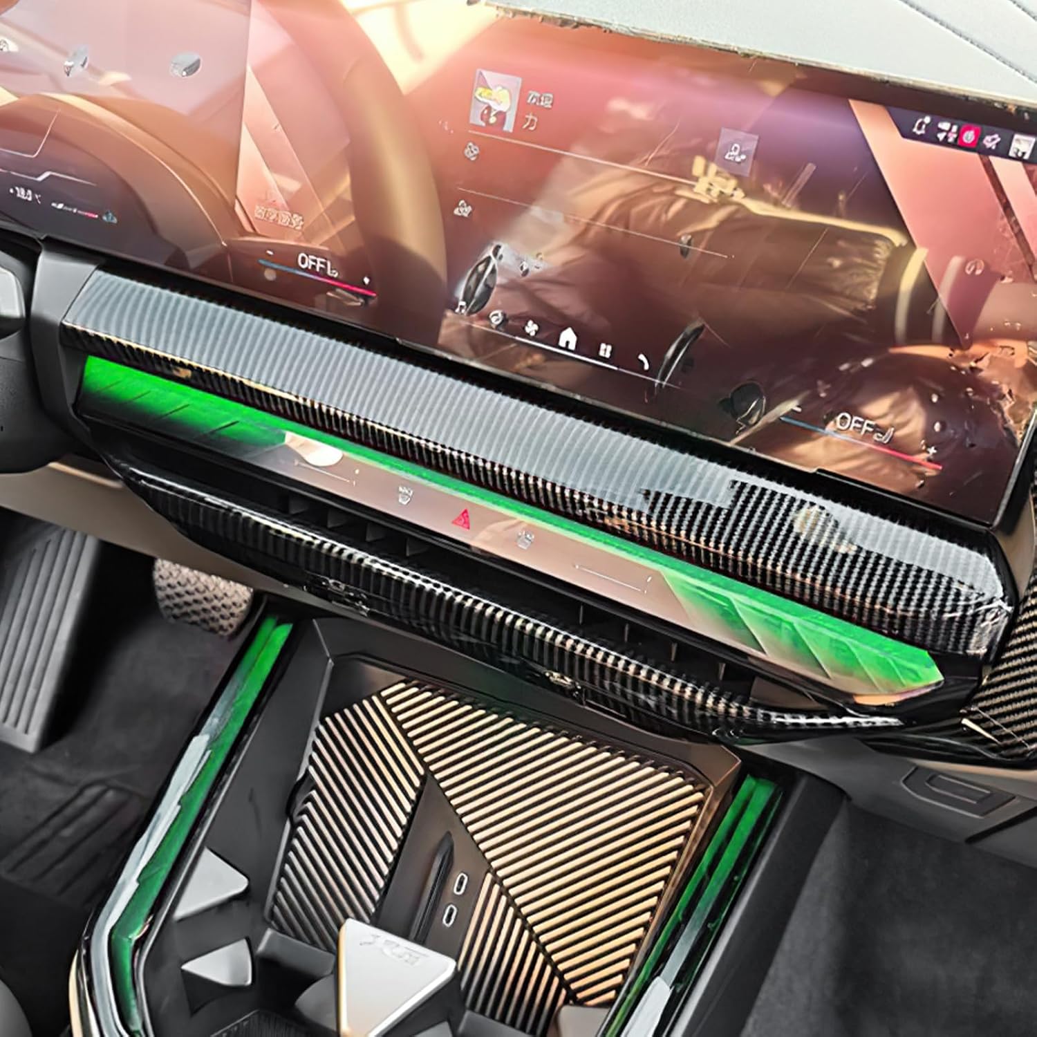 Dashboard Panel Cover Air Condition Outlet Vent Frame Trim for 2025 2026 BMW 3 5 Series X3 X5 Fits BMW G45 Carbon Fiber Car Interior Accessories