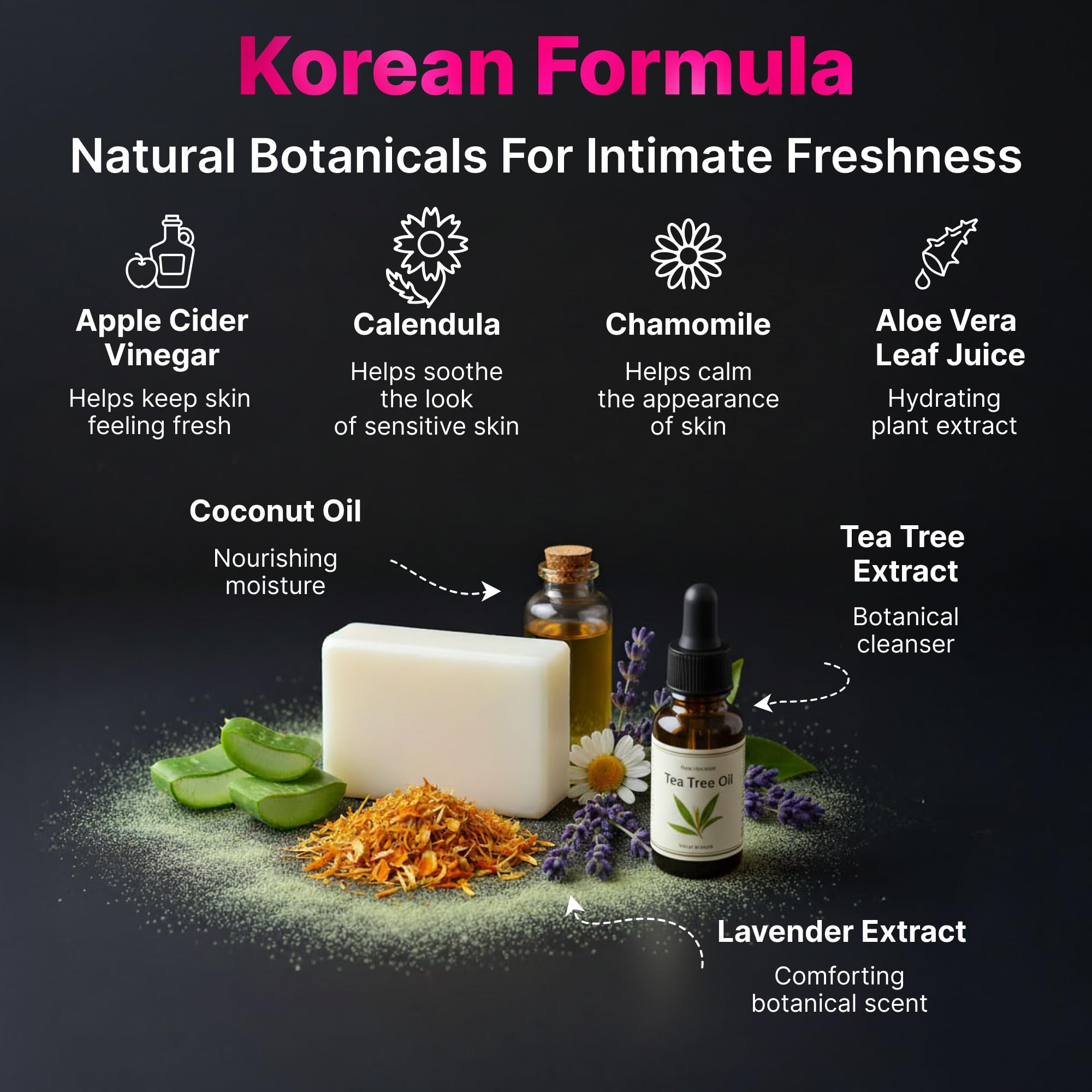 Yoni Soap for Vaginal Intimate Feminine Wash - Advanced pH Balance & Odor Care Control Hydration Complex - Natural Korean Cold-Pressed Vegan Formula with Aloe Vera, Chamomile & Calendula - 2 Pack