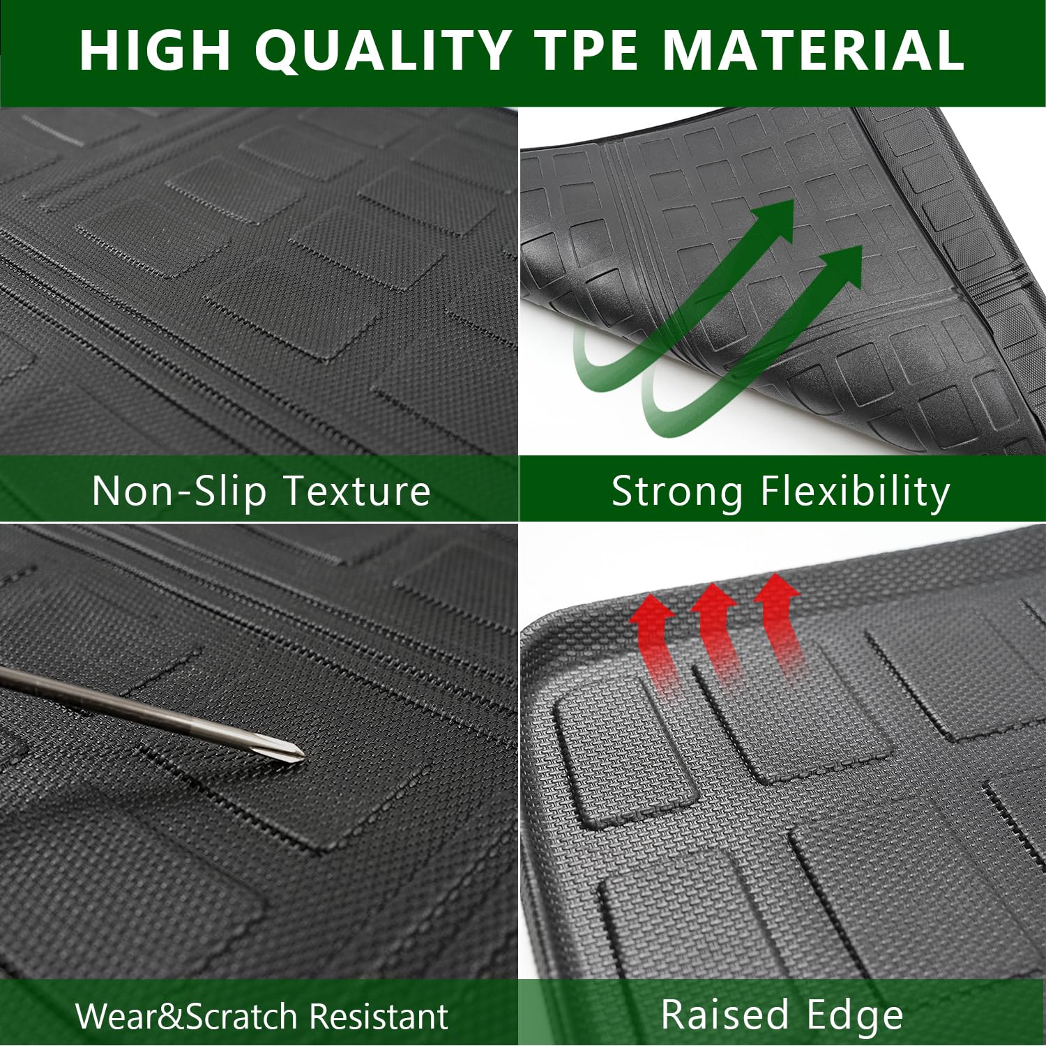 Rongtaod Alfombrillas De Piso Compatibles Con Volkswagen Atlas 2018-2025 2026 (NO Para Cross