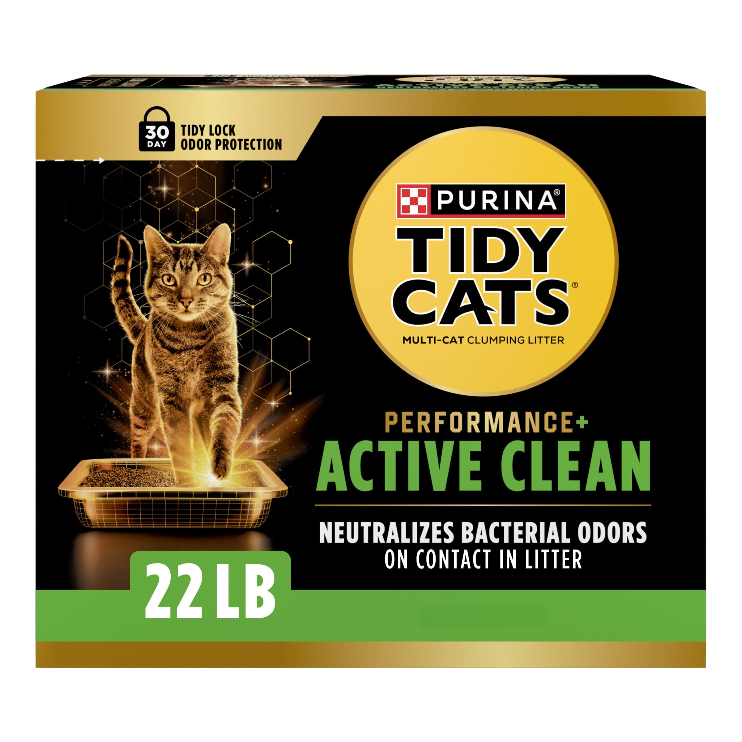 Purina Tidy Cats Performance Plus Active Clean Scented Clumping Multi Cat Litter - 22 lb. Box