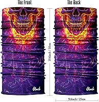 Vista 166 de Obacle - Tapabocas con cuello polar y de estilo de pañuelo contra el polvo y el sol para hombre y mujer