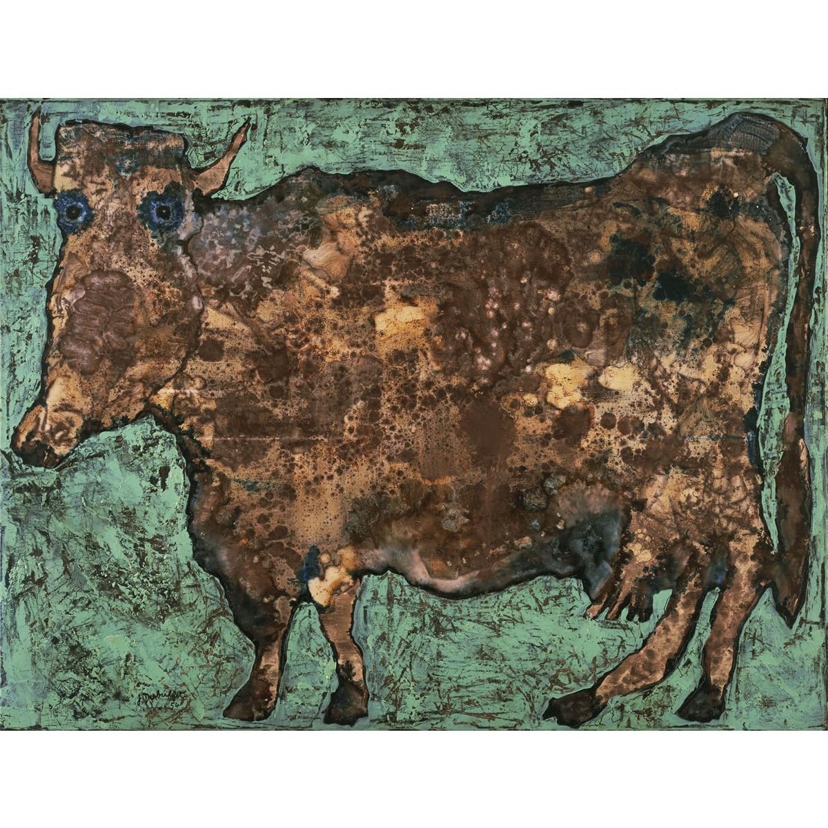 Impression toile vache nez subtile ARTICULOZY 61x81 qualité musée