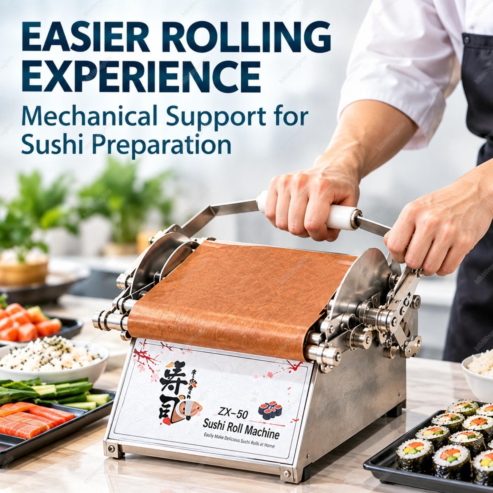 Máquina para Hacer Rollos de Sushi, Herramienta Manual de eficiencia en la Cocina