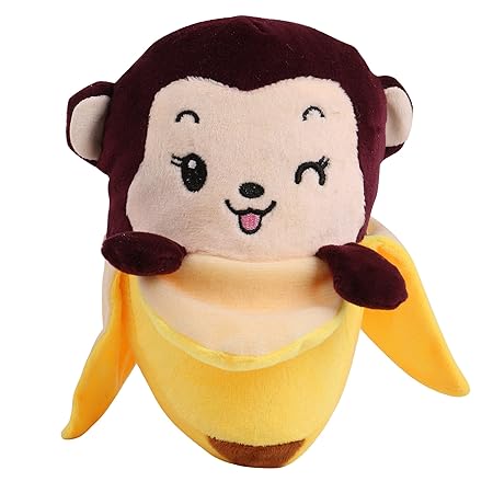 Chocozone Birthday Gift for Boys & Girls - Wine Naughty Monkey in Banana Soft Toy