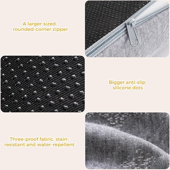 Bed Guard for Toddlers Foldable and with Pad from Foam Bed Bumpers Rail with Dual Non-Slip Pads Waterproof Washable Soft Removable Cover Safe Bed Rail for Kids Seniors