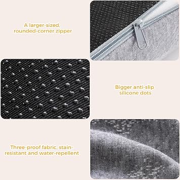 Bed Guard for Toddlers Foldable and with Pad from Foam Bed Bumpers Rail with Dual Non-Slip Pads Waterproof Washable Soft Removable Cover Safe Bed Rail for Kids Seniors