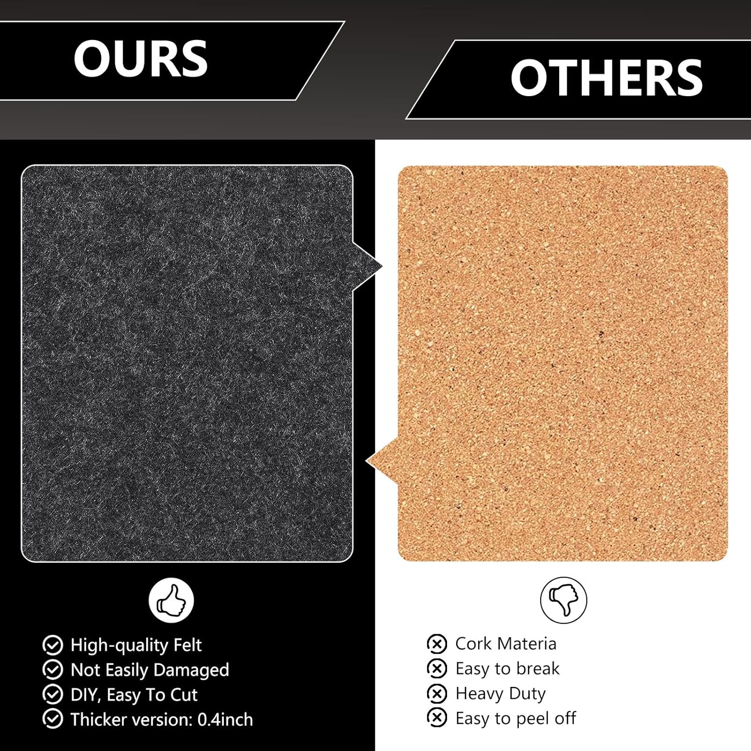 8 Packs Hexagon Felt Pin Board, 12" Bulletin Board with 30 Push Pins, Felt Board for Home Kitchen Office Decor, Self-Adhesive Corkboard Tiles for Walls School Message Photos Memos-Black White Pink