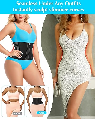 Miniatura 9 de Entrenador corto de cintura para mujer, grasa del vientre inferior, fajas de entrenamiento, corsé de cintura colombianas