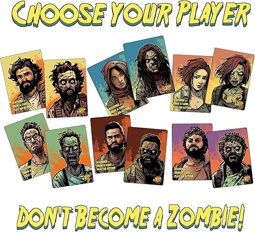 Miniatura 4 de MASON FORGE Zombie Apocalypse, un juego de cartas juego de cartas de supervivencia de alto riesgo, juego estratégico, obra de arte atractiva, noche