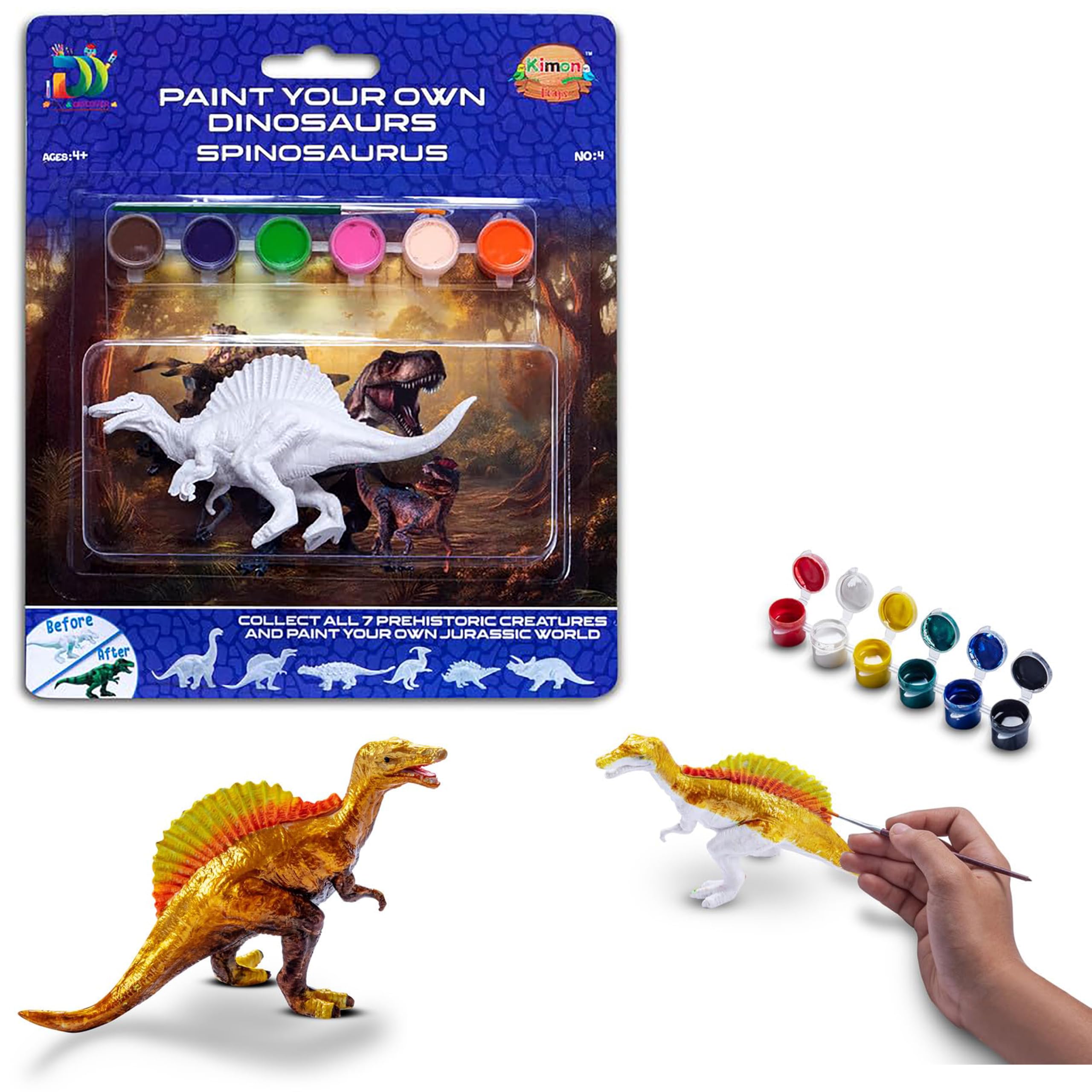 See full amazon price history chart for Kimon Toys Paint Your Own 3D Dinosaur - Spinosaurus with 6 Washable Colour & Brush l Activity Art & Craft Kit for Boys & Girls | Educational Painting Kit Set | Dinosaur Playing Toy Kimon Toys Paint Your Own 3D Dinosaur - Spinosaurus with 6 Washable Colour & Brush l Activity Art & Craft Kit for Boys & Girls | Educational Painting Kit Set | Dinosaur Playing Toy (B0D3J7WZDD) Amazon Price History, Amazon Price Tracker