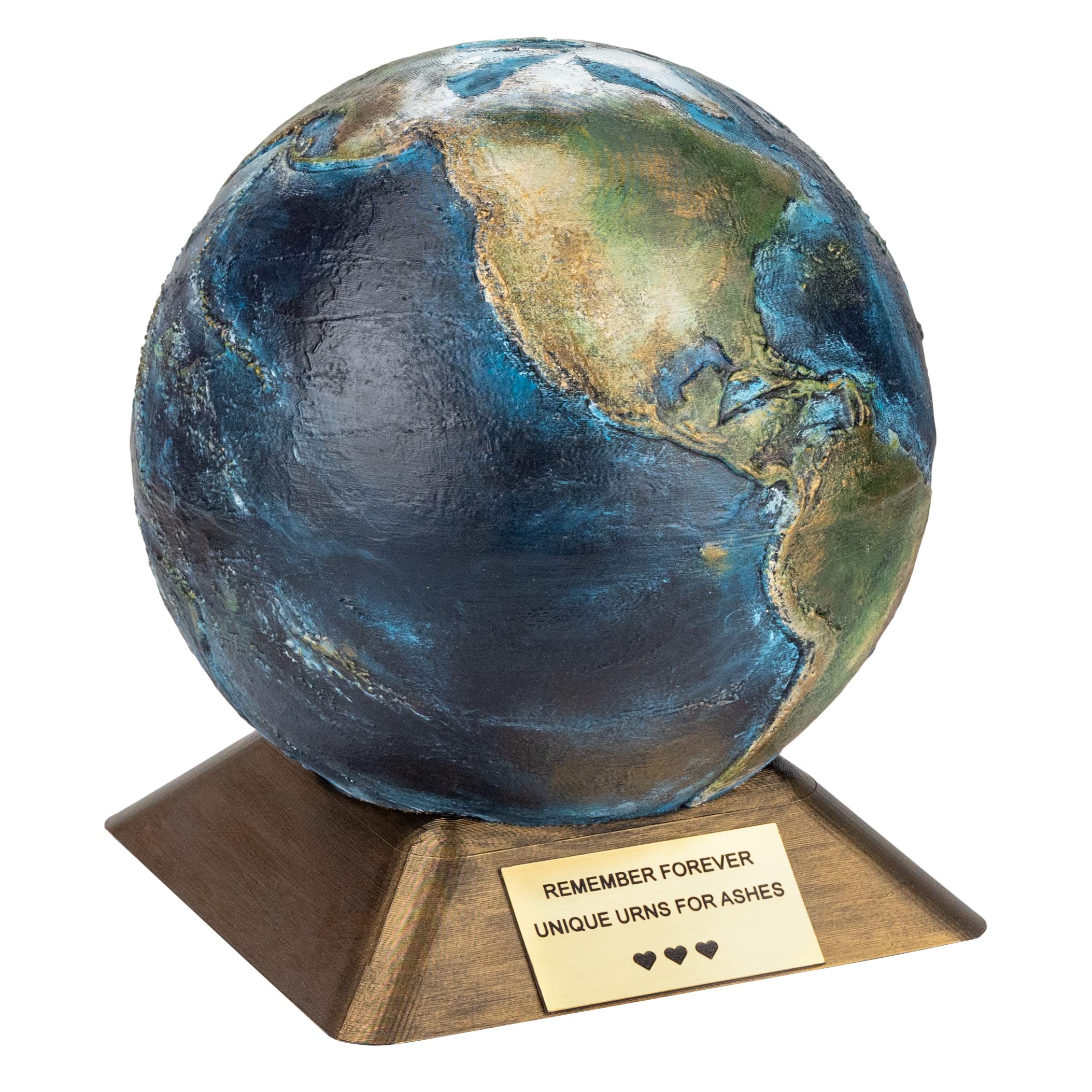 Globe Urns For Human Ashes, Globe Style Urn, Globe Cremation Urn, World Globe Urn, Earth Urn, Artistic Globe Urn, Decorative Globe Urn For Home Decor (Memorial Plaque/YES)