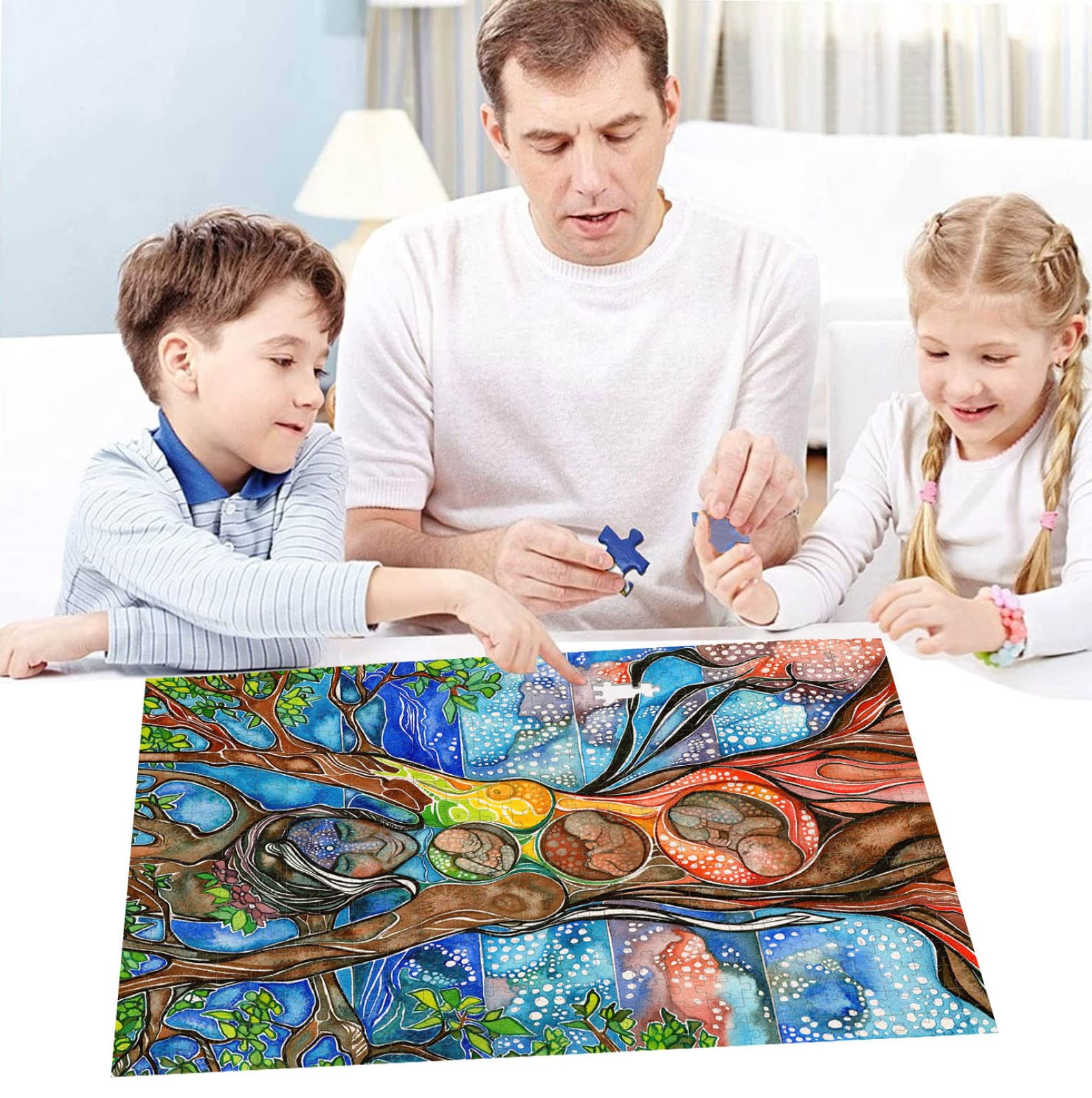 Puzzle per adulti in legno da 1500 pezzi Arte dell'albero della madre Regalo Decorazione per feste di intrattenimento per il tempo libero