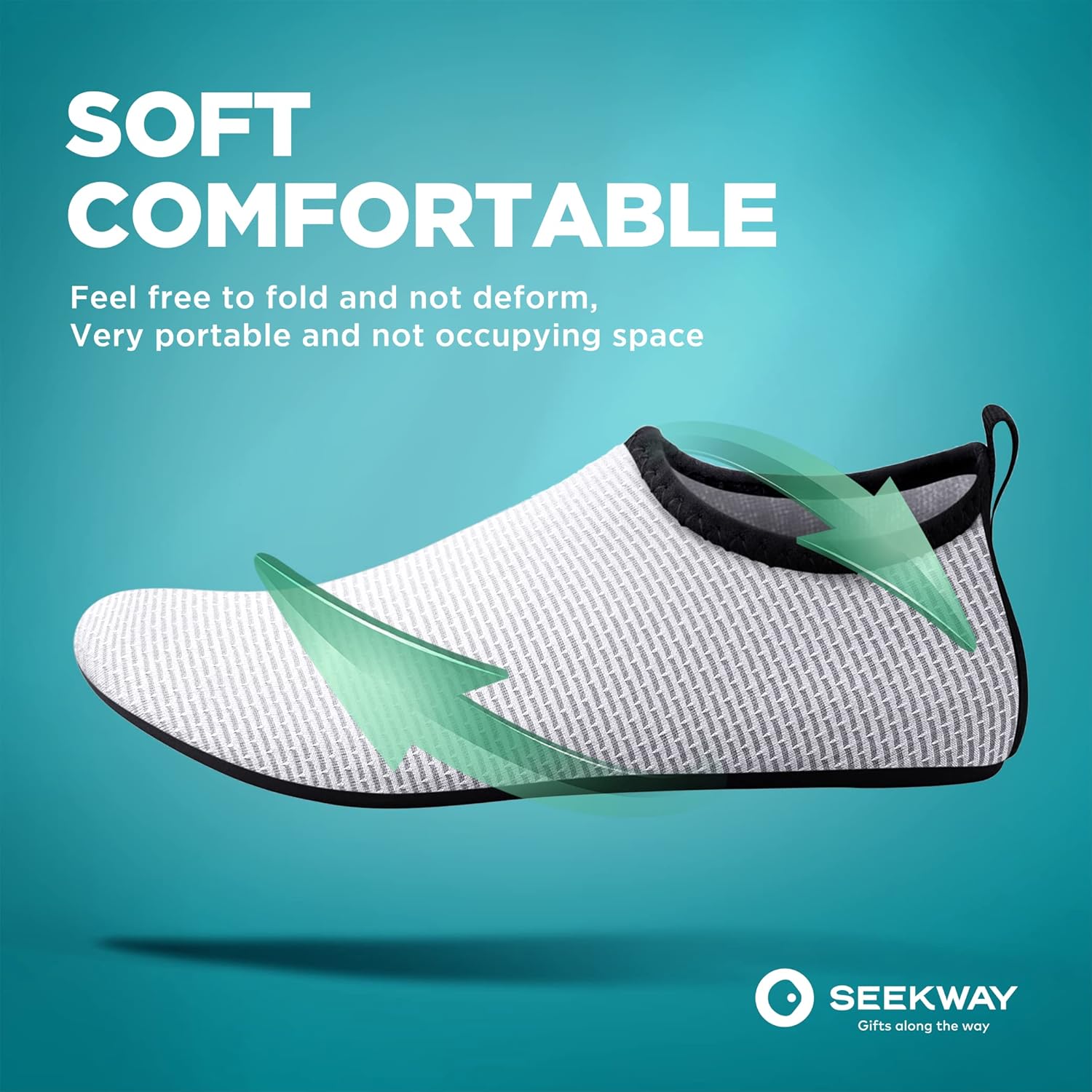 SEEKWAY Water Shoes Quick-Dry Aqua Socks Barefoot Slip-on for Beach Pool Swim River Yoga Lake Surf Women Men Black SK001 - Image 3