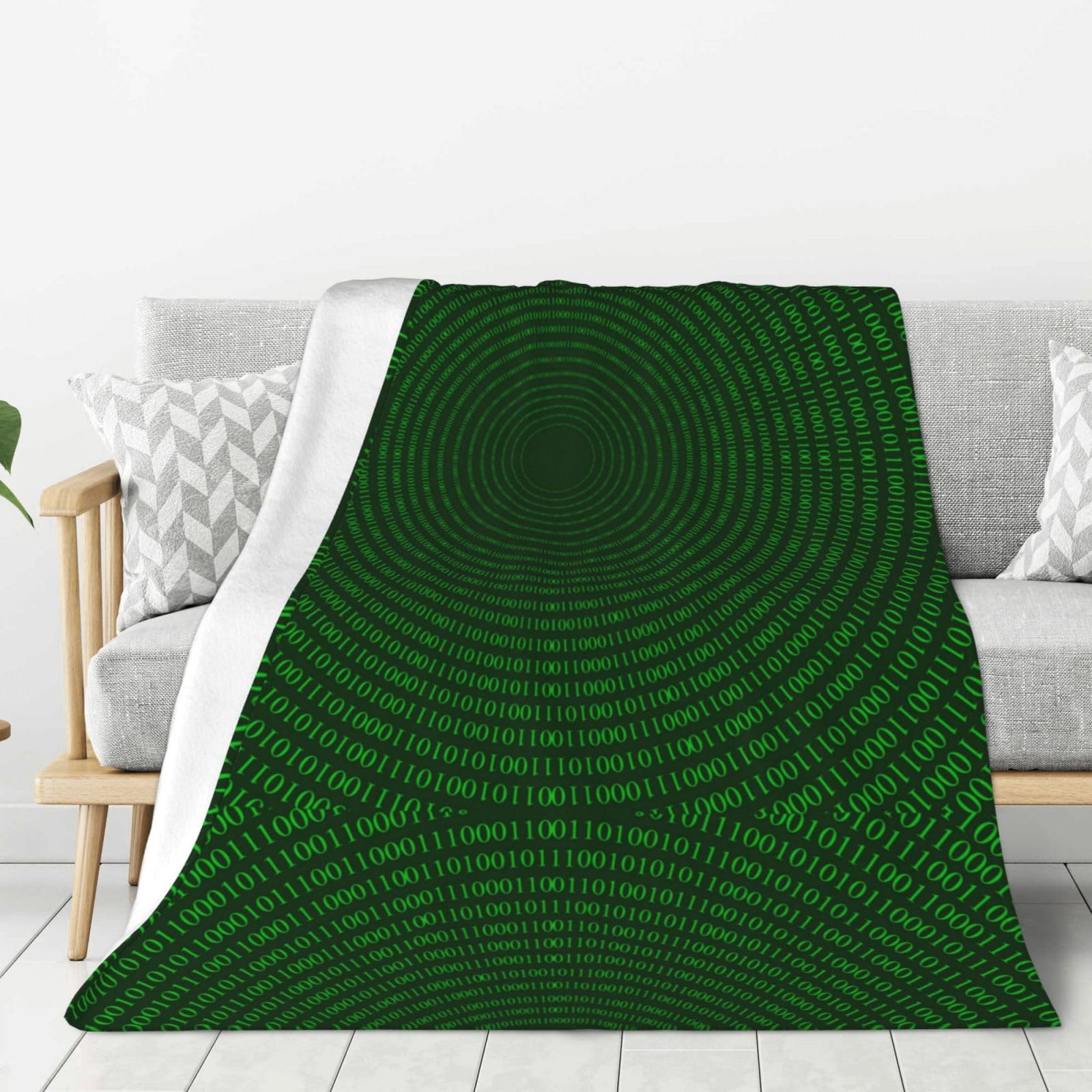 Couverture chaude en flanelle polaire binaire pour voyage et canapé