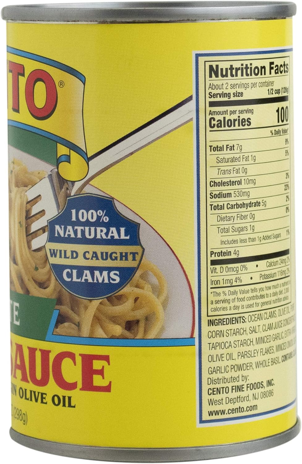 Cento White Clam Sauce, 10.5 Ounce Cans (Pack of 12)
