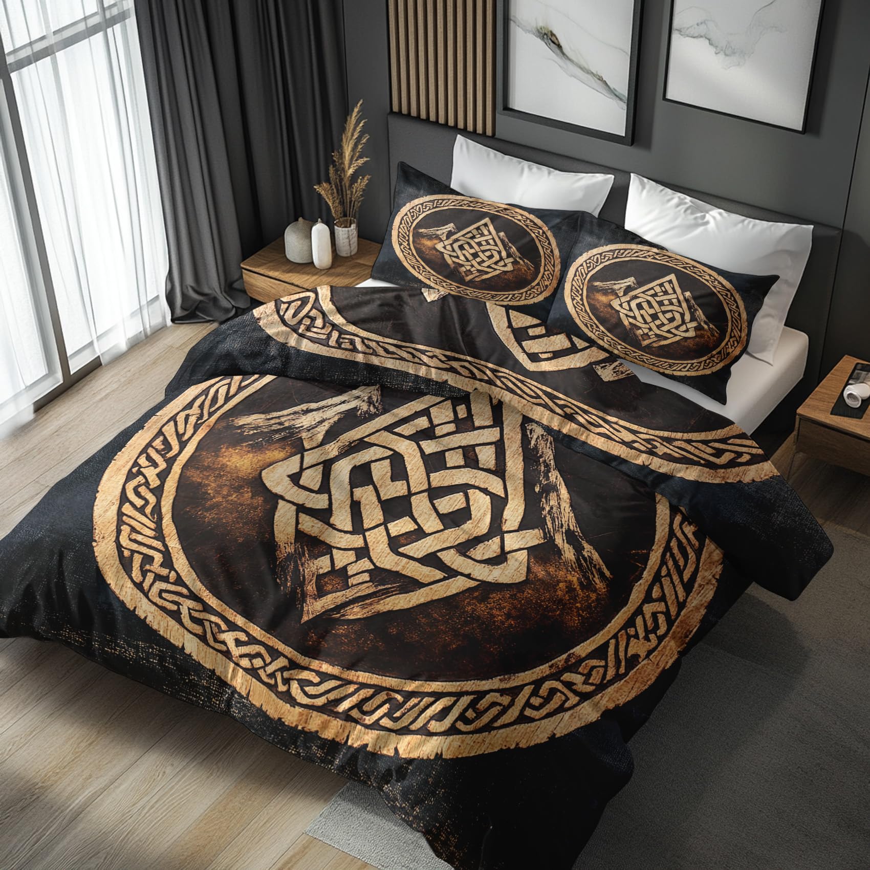 Housse de Couette Viking à Fermeture Éclair pour Rénover Votre Linge de Lit Double