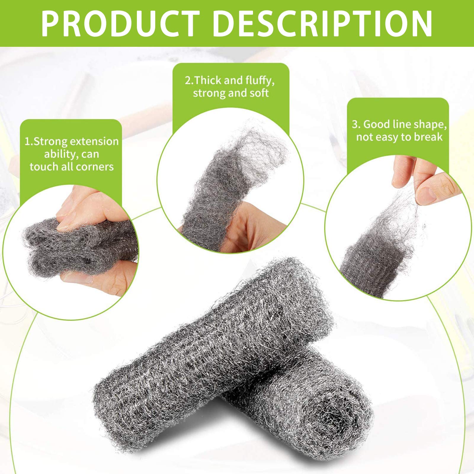 Lana D'Acciaio Fine Grado 000 - 190g, Per Levigare, Lucidare E Pulire - Foto 4